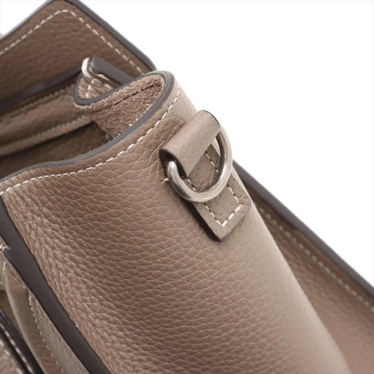Luggage Nano Shopper Leather Handbag Brown — view 11