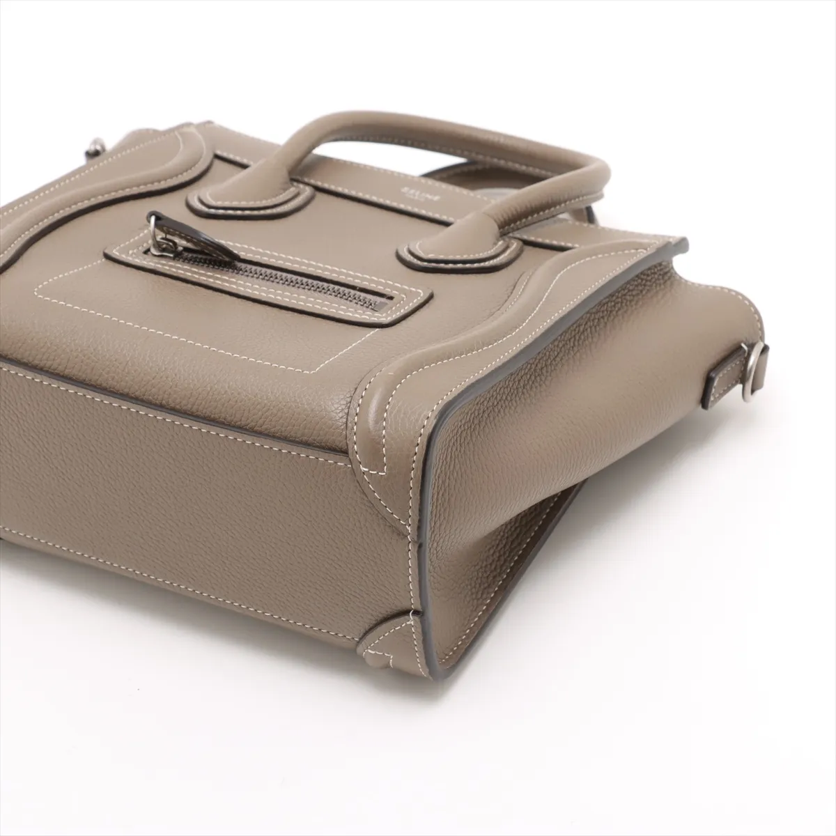 Luggage Nano Shopper Leather Handbag Brown — view 3