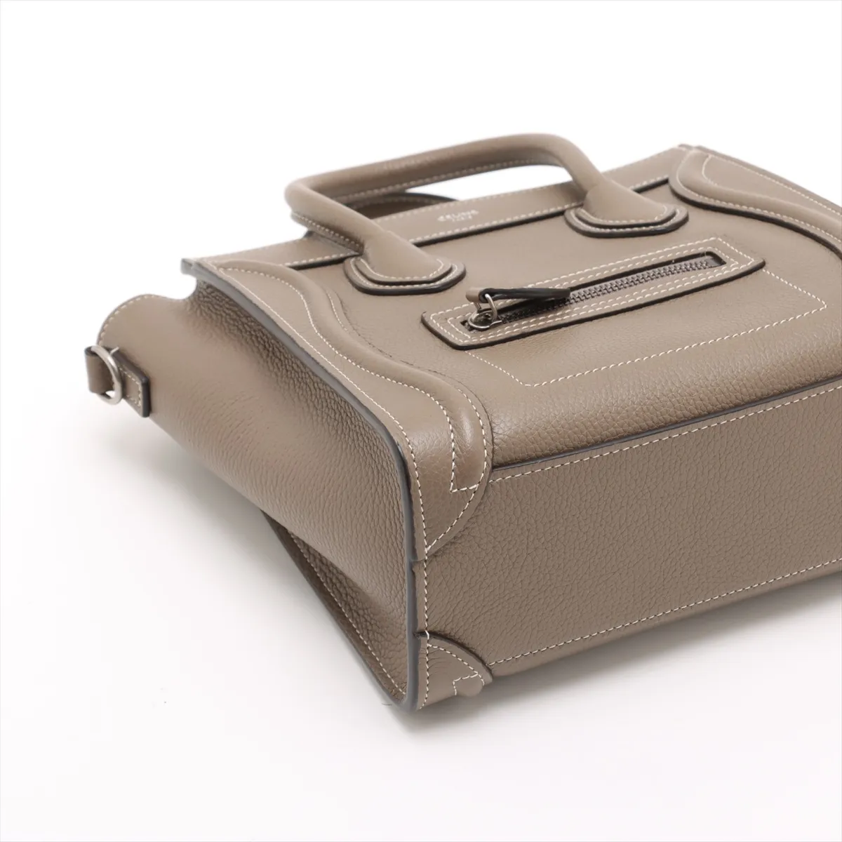 Luggage Nano Shopper Leather Handbag Brown — view 4