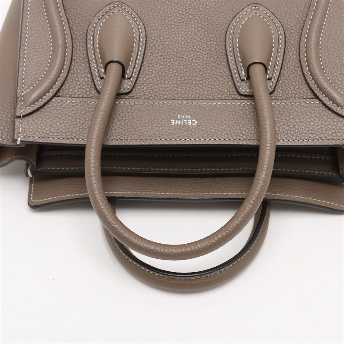 Luggage Nano Shopper Leather Handbag Brown — view 5