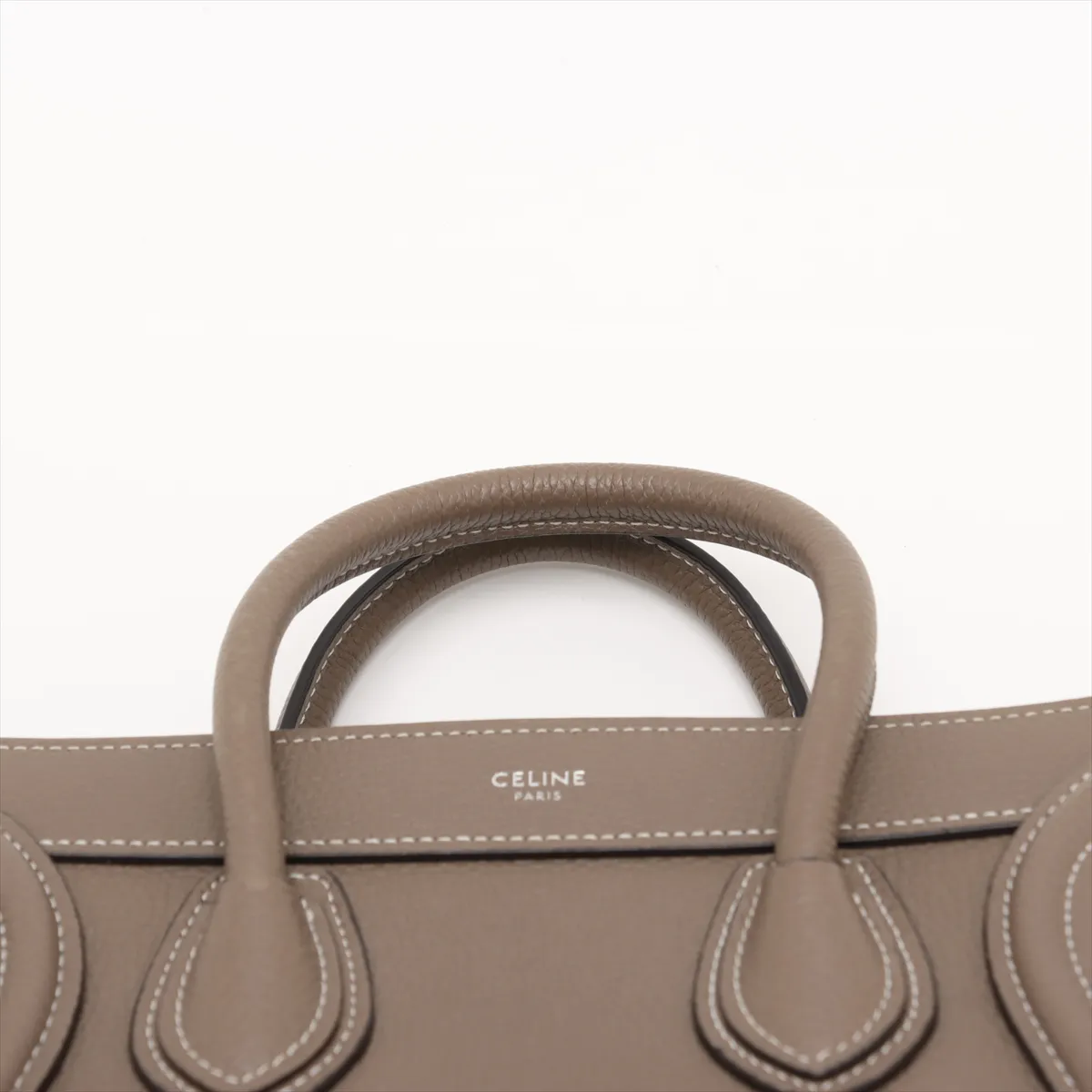 Luggage Nano Shopper Leather Handbag Brown — view 6