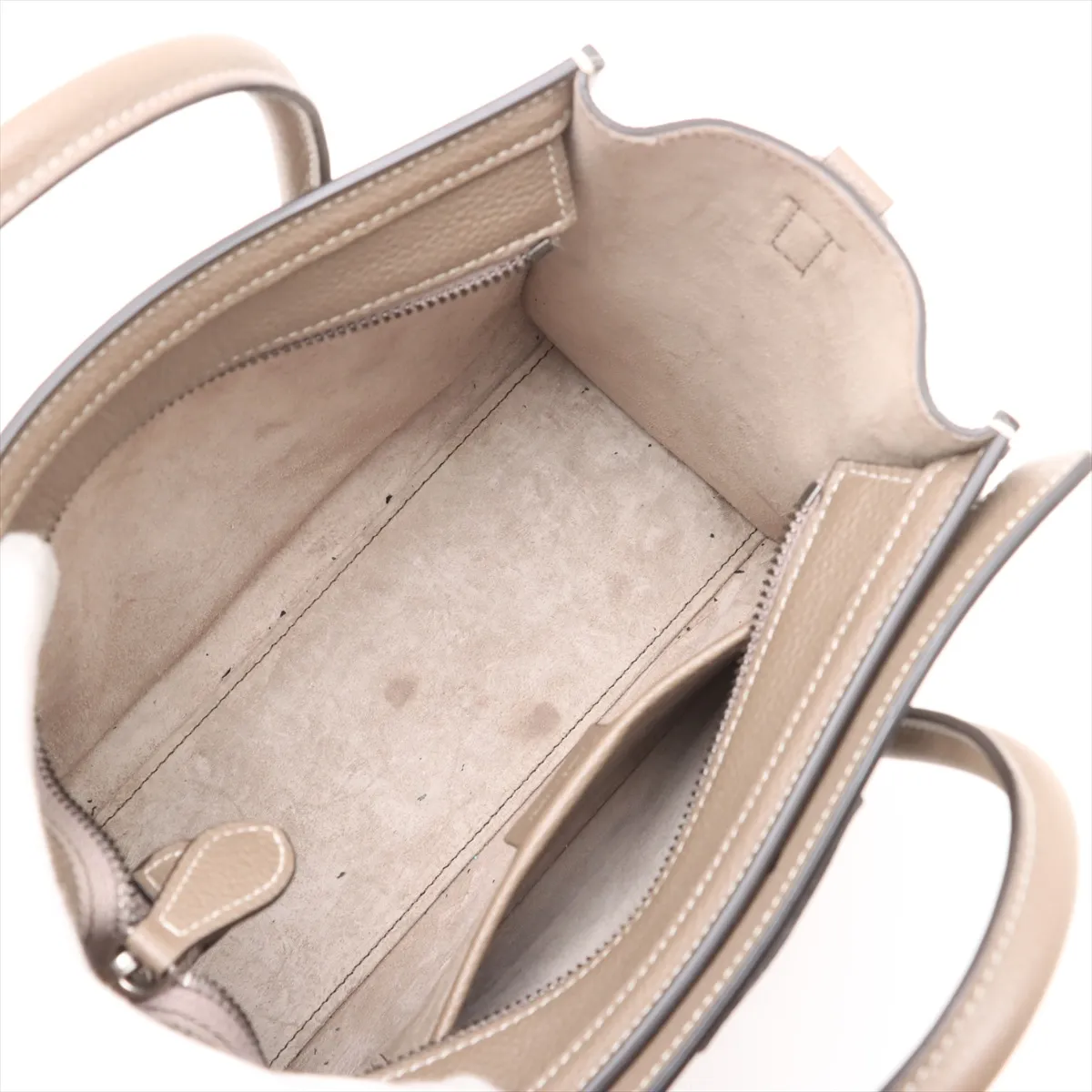 Luggage Nano Shopper Leather Handbag Brown — view 7