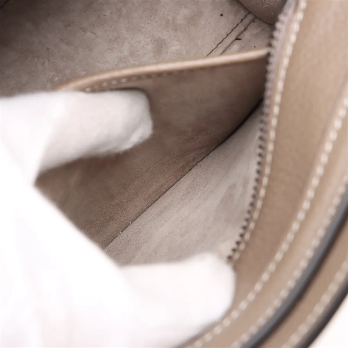 Luggage Nano Shopper Leather Handbag Brown — view 8