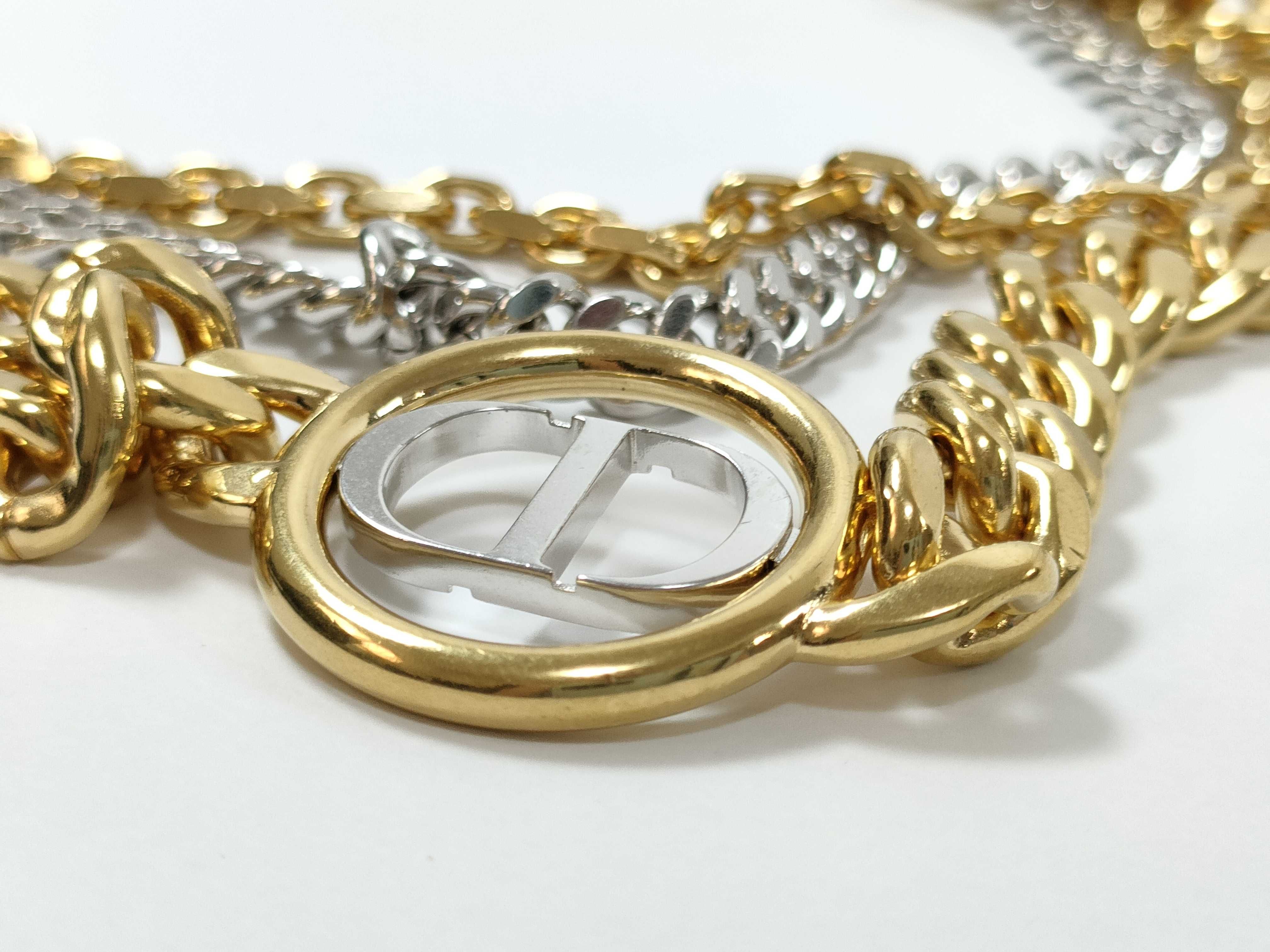 CD Triple Chain Necklace — view 2