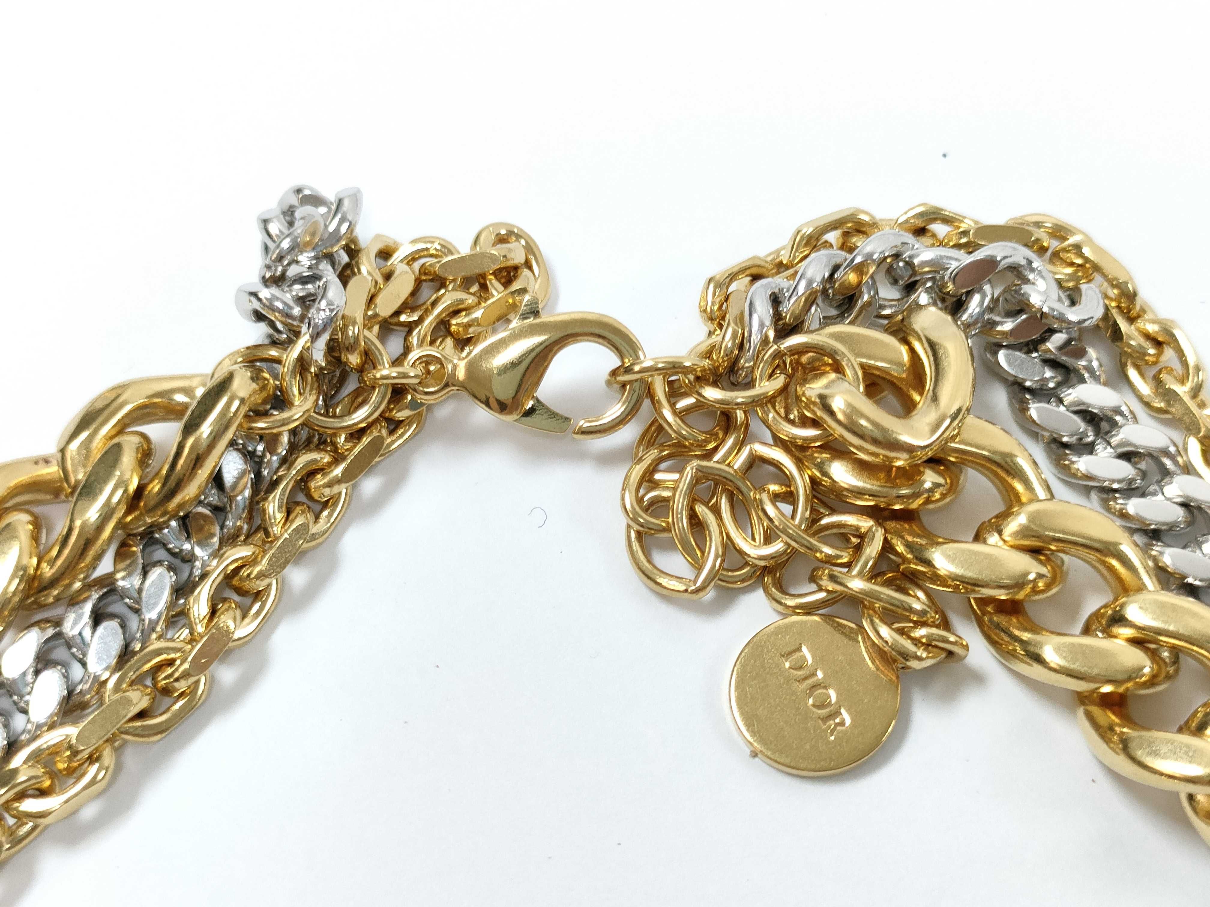 CD Triple Chain Necklace — view 5