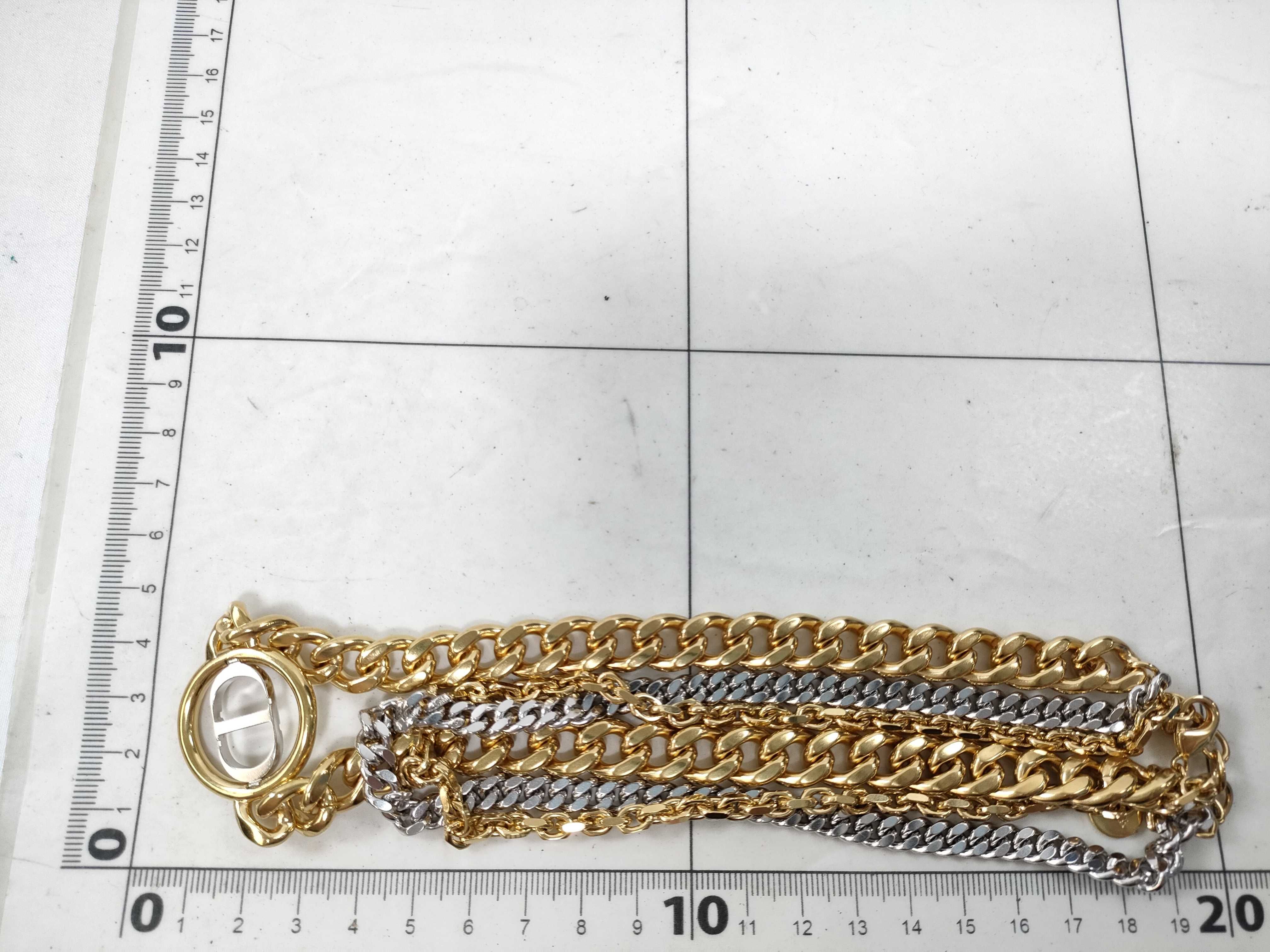 CD Triple Chain Necklace — view 9