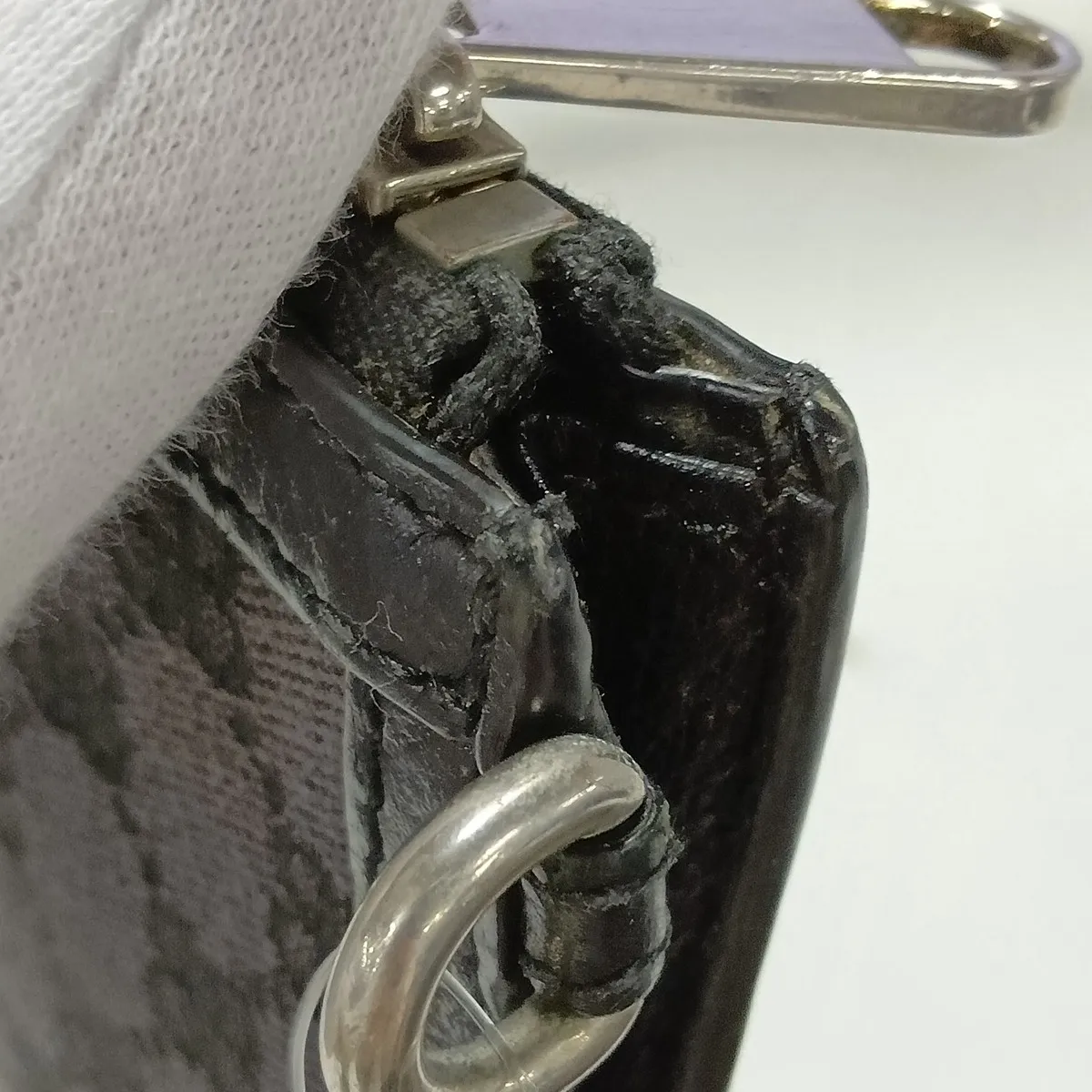 x Balenciaga The Hacker Project Canvas x Leather Clutch Bag, Black 680382 — view 8