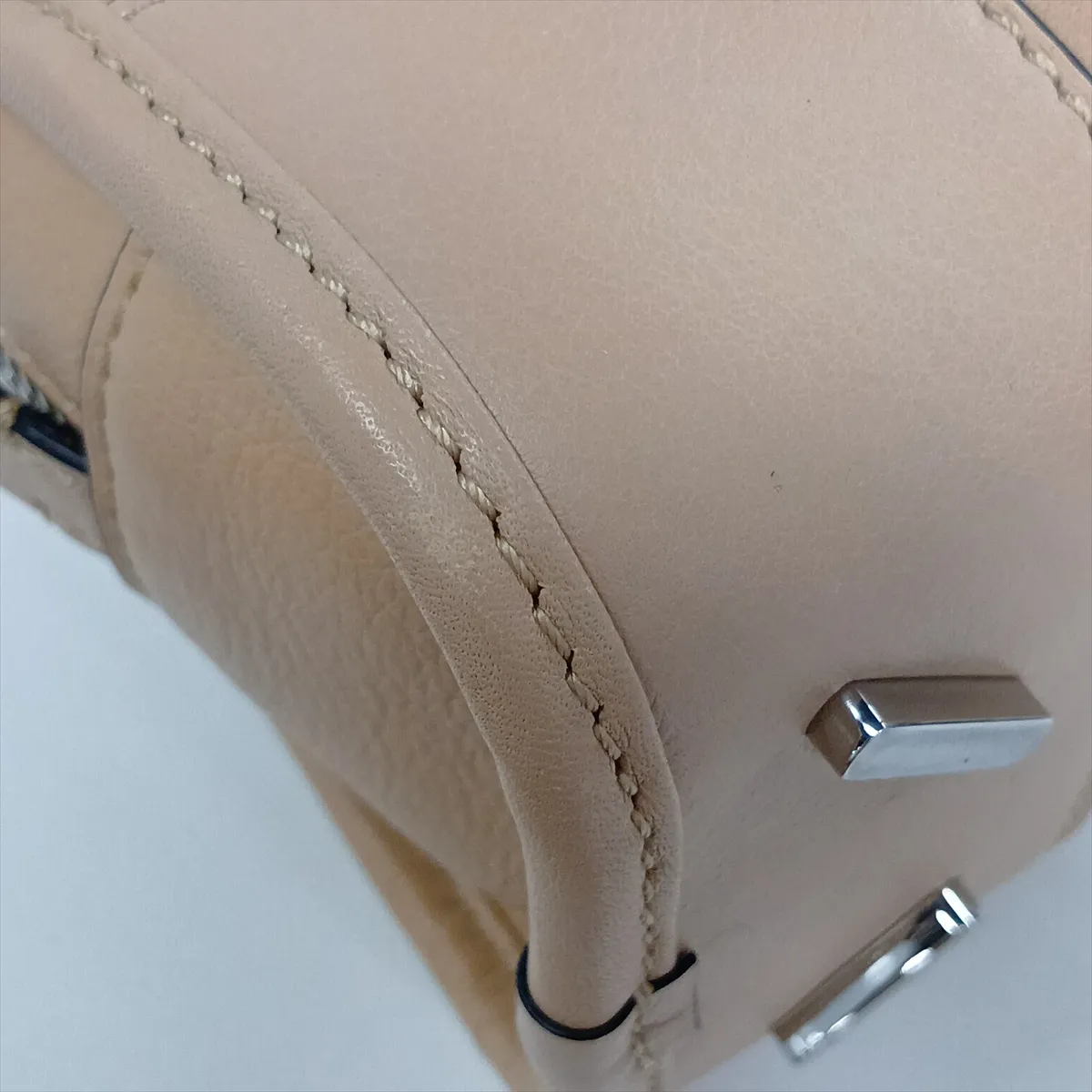 Amazona 23 Leather 2-Way Handbag, Beige — view 12