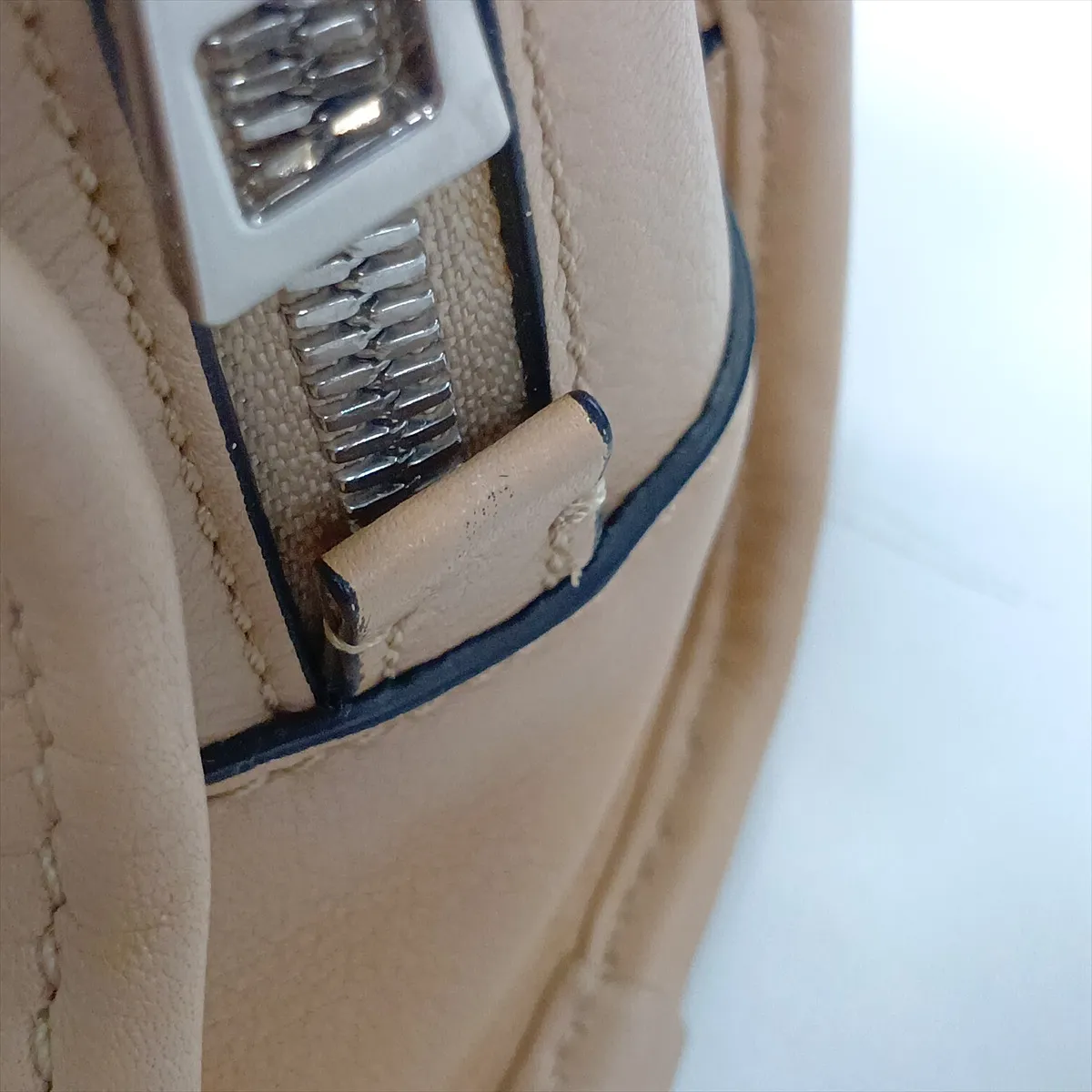 Amazona 23 Leather 2-Way Handbag, Beige — view 15