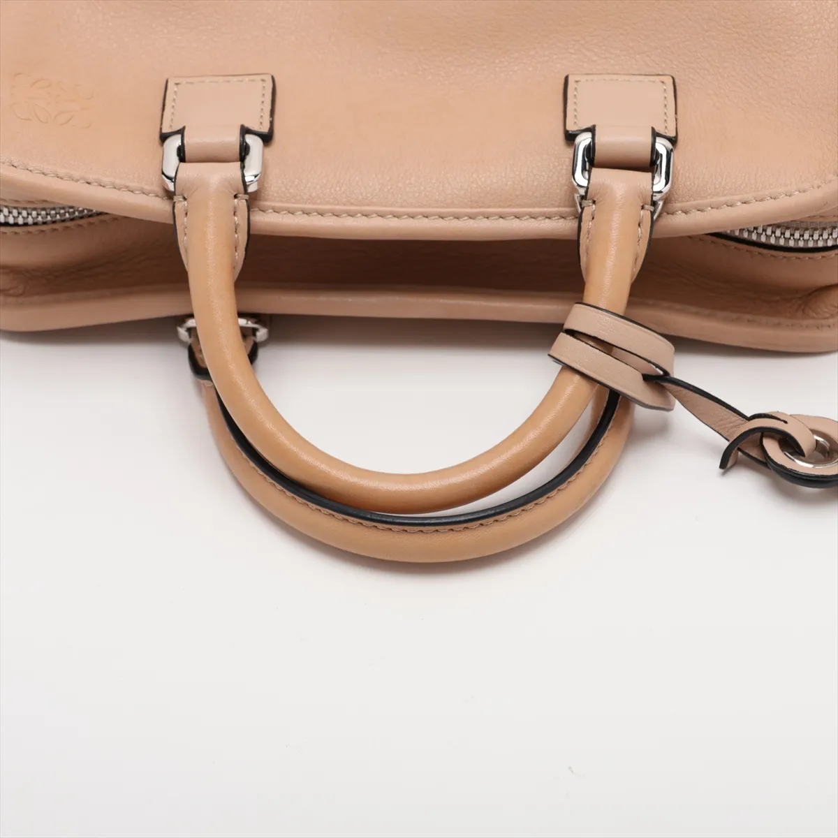 Amazona 23 Leather 2-Way Handbag, Beige — view 5