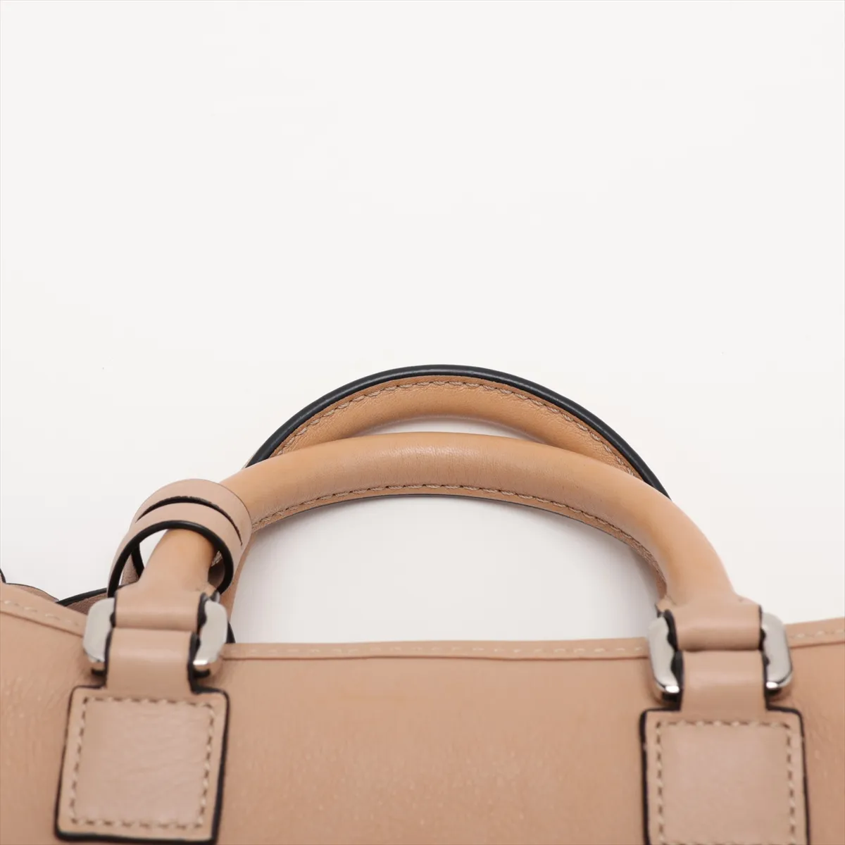 Amazona 23 Leather 2-Way Handbag, Beige — view 6