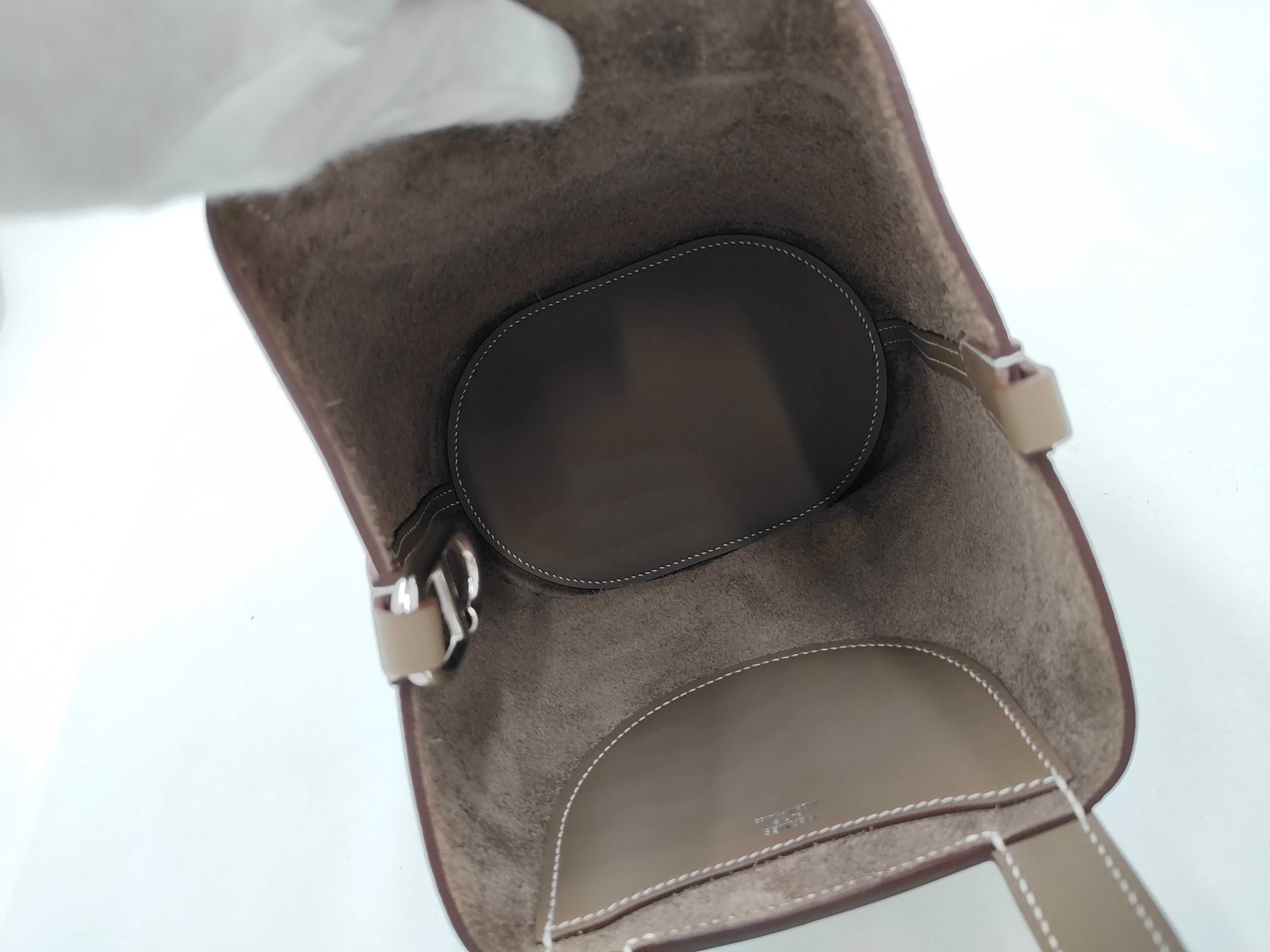 In the Loop 18 W stamp Etoupe silver hardware handbag — view 8
