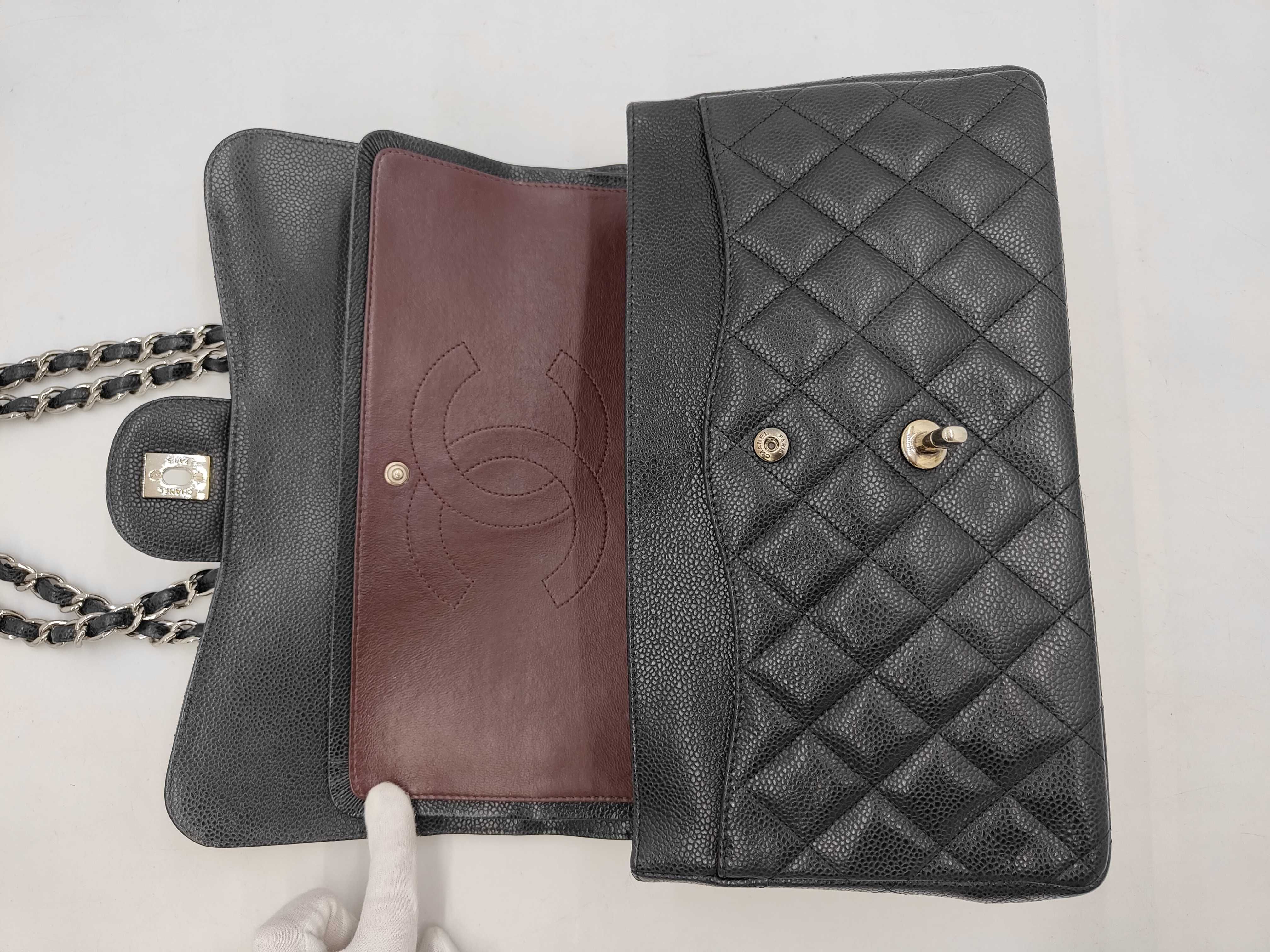 Caviar Skin Double Matelassé Jumbo Shoulder Bag — view 6