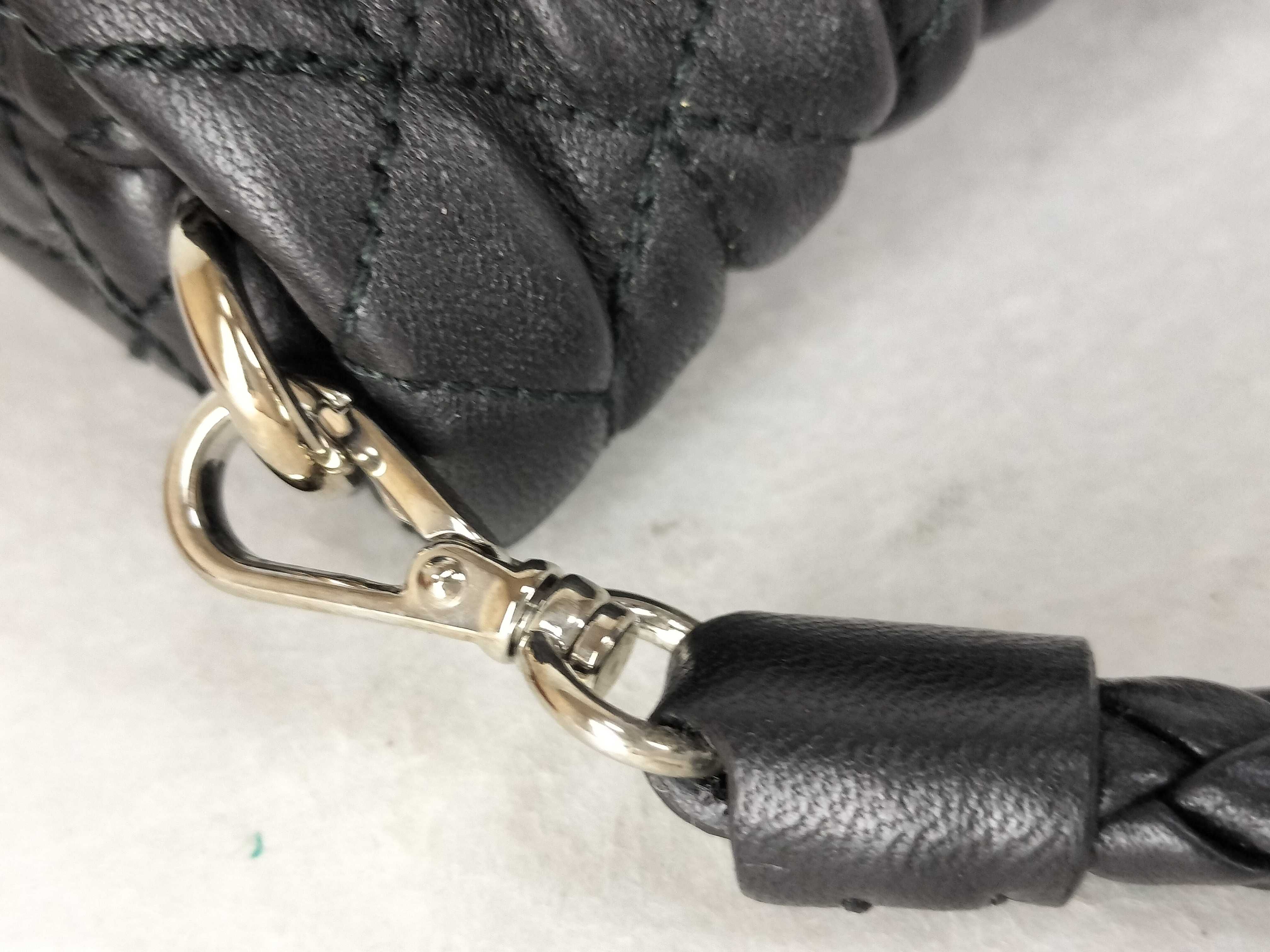 HK - Matelassé Leather Black 2-Way Handbag — view 5