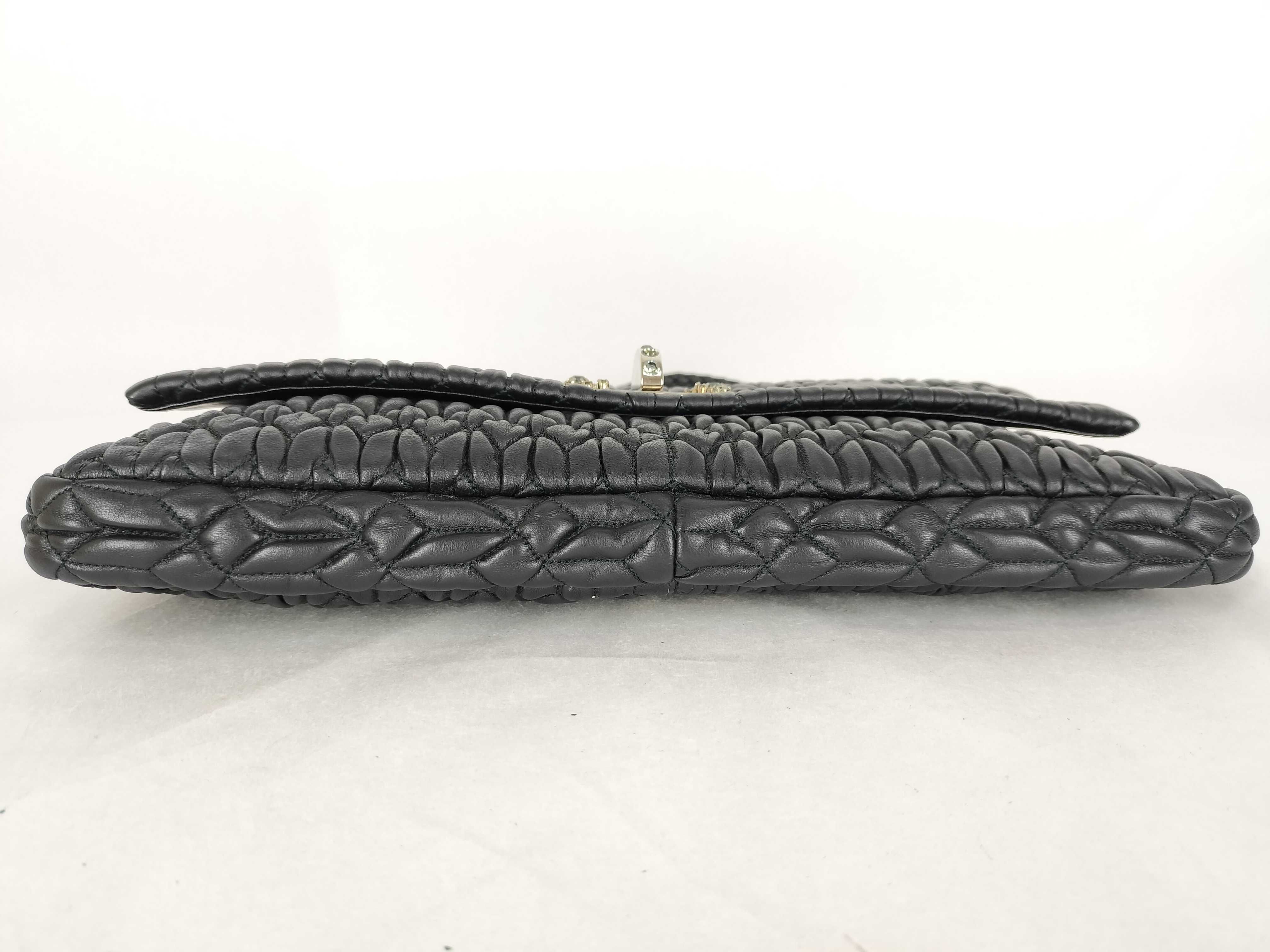 HK - Matelassé Leather Black 2-Way Handbag — view 7