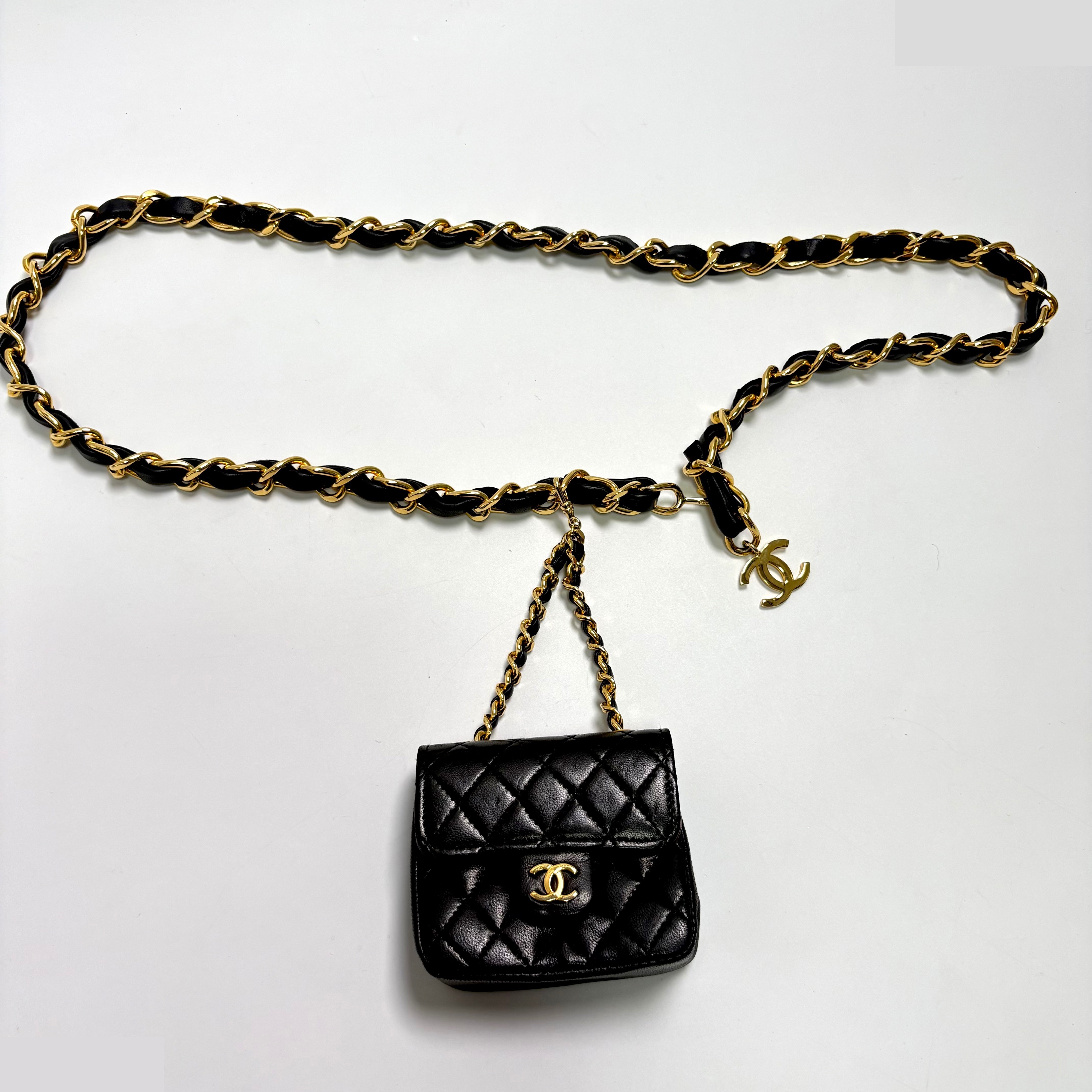 Mini Matelassé Chain Belt (Bag) — view 2