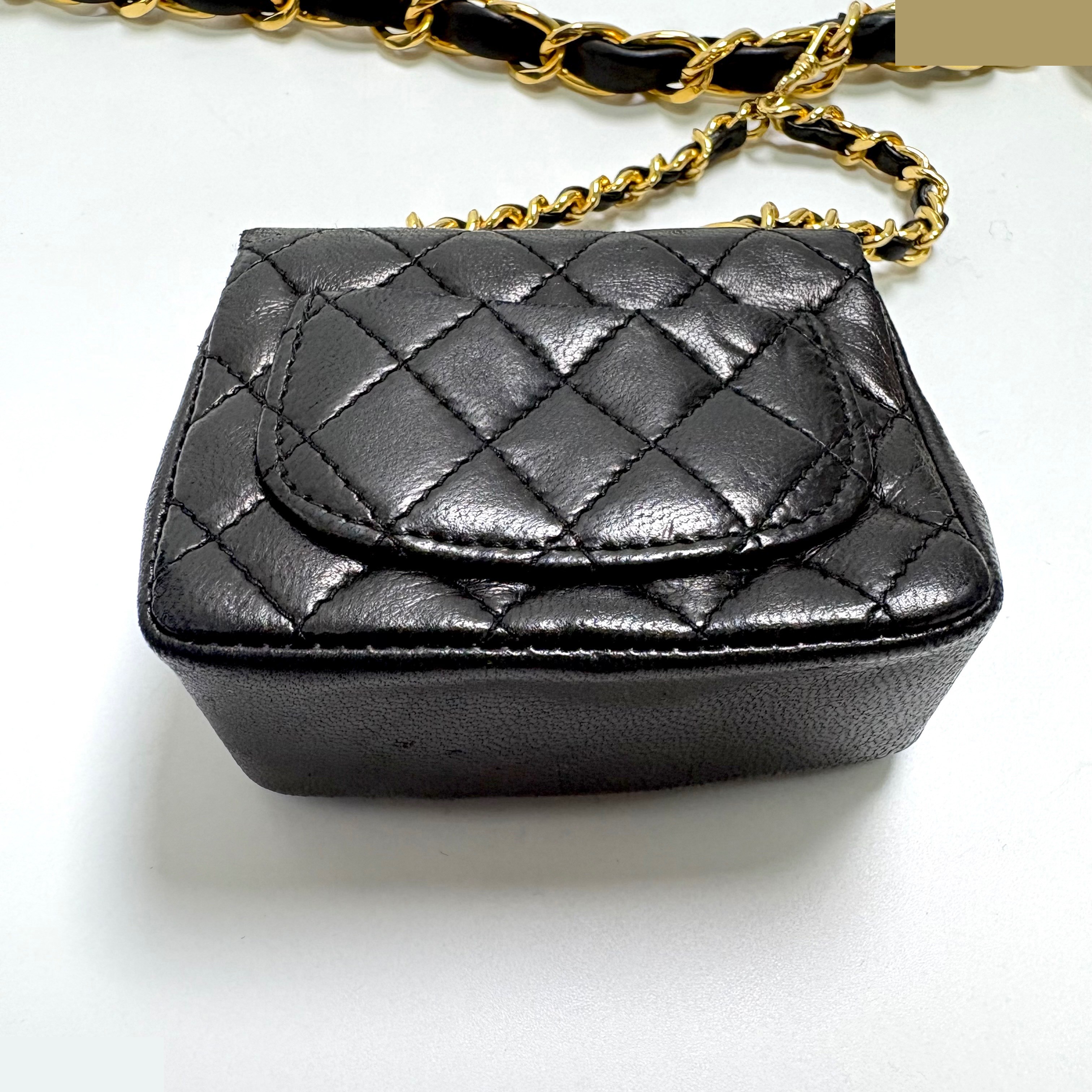 Mini Matelassé Chain Belt (Bag) — view 5