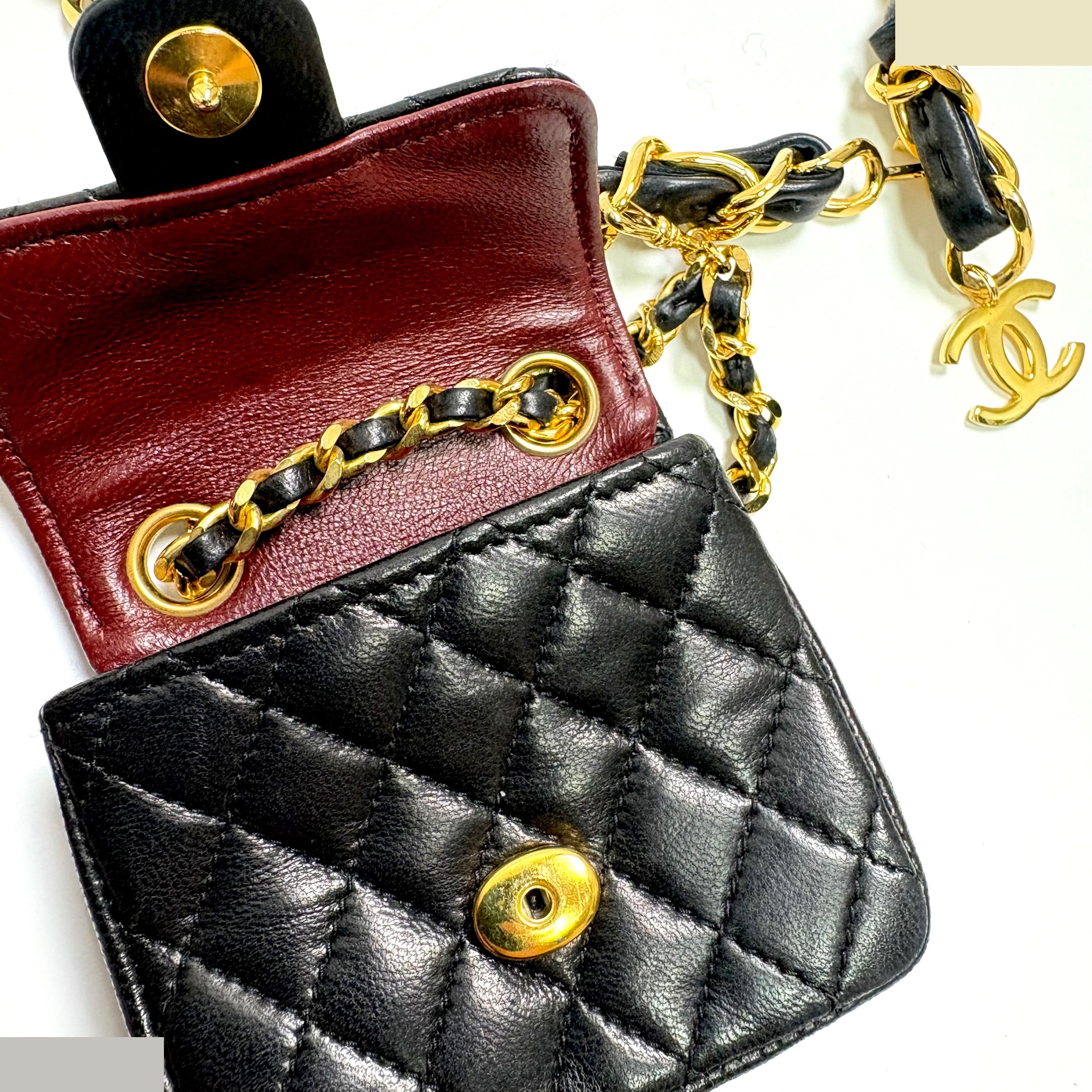 Mini Matelassé Chain Belt (Bag) — view 6