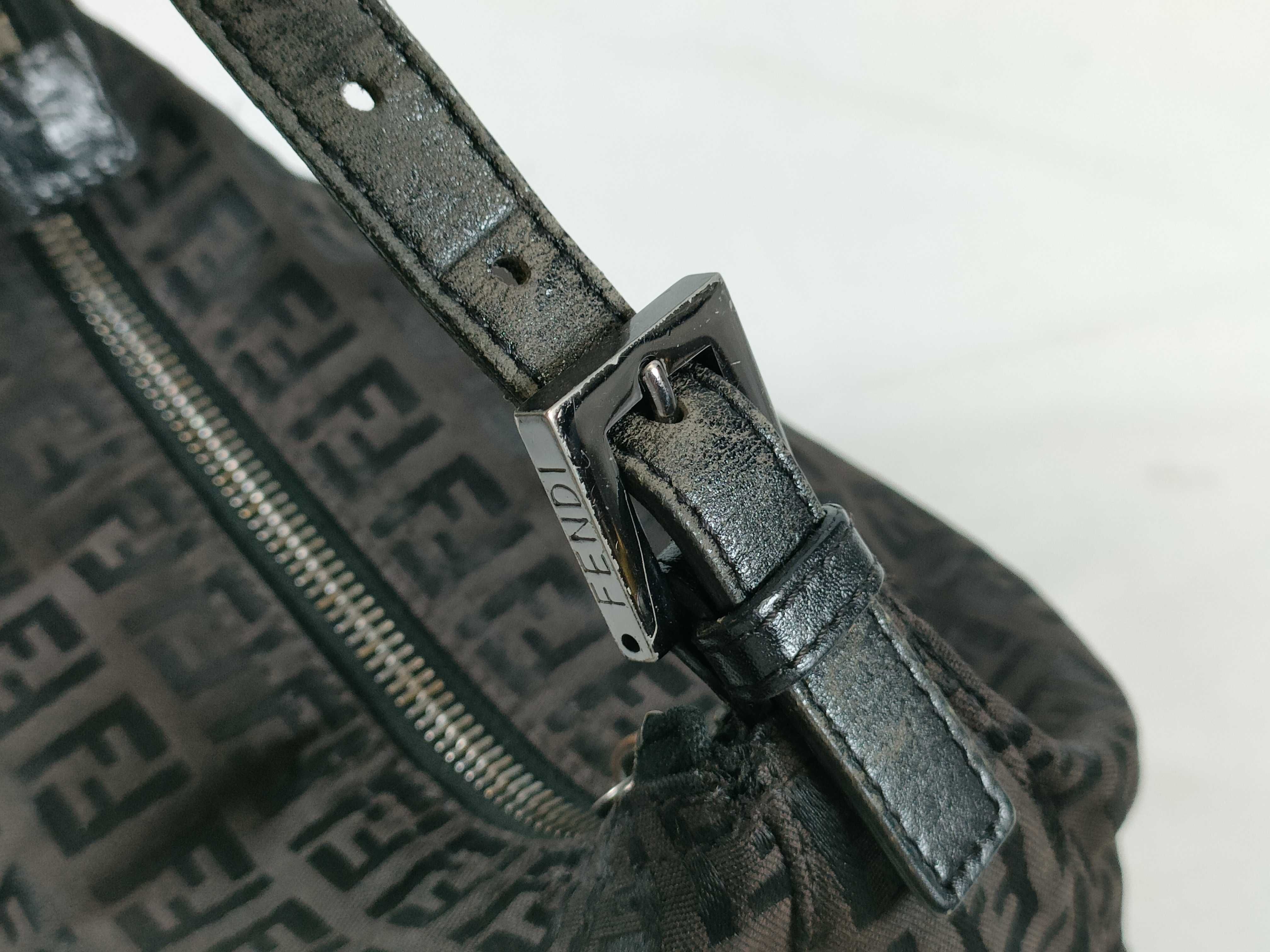 Zucca pattern Fendi Zucchino handbag, dark brown handbag — view 5