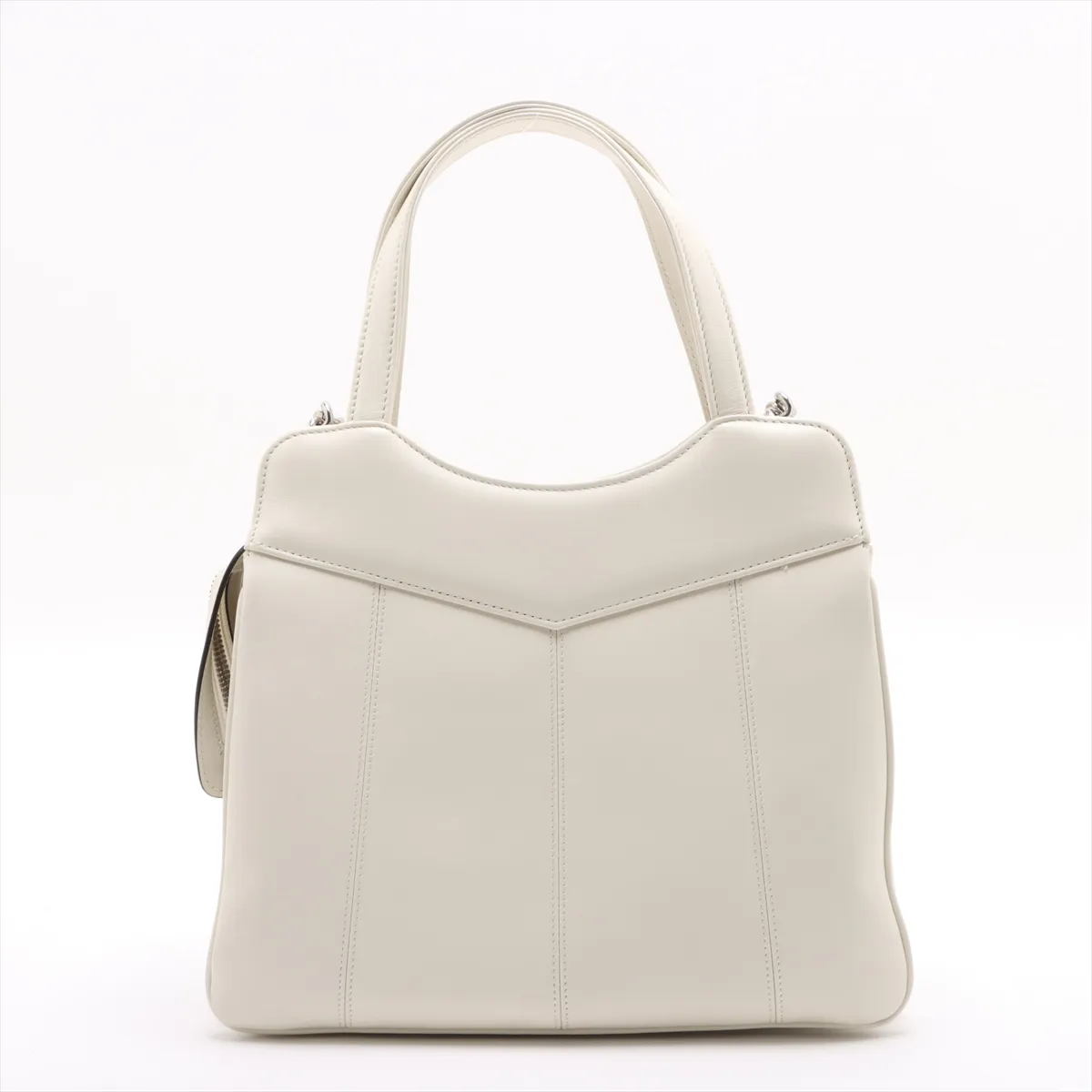 Petit GG Leather 2WAY Handbag White 745918 — view 2
