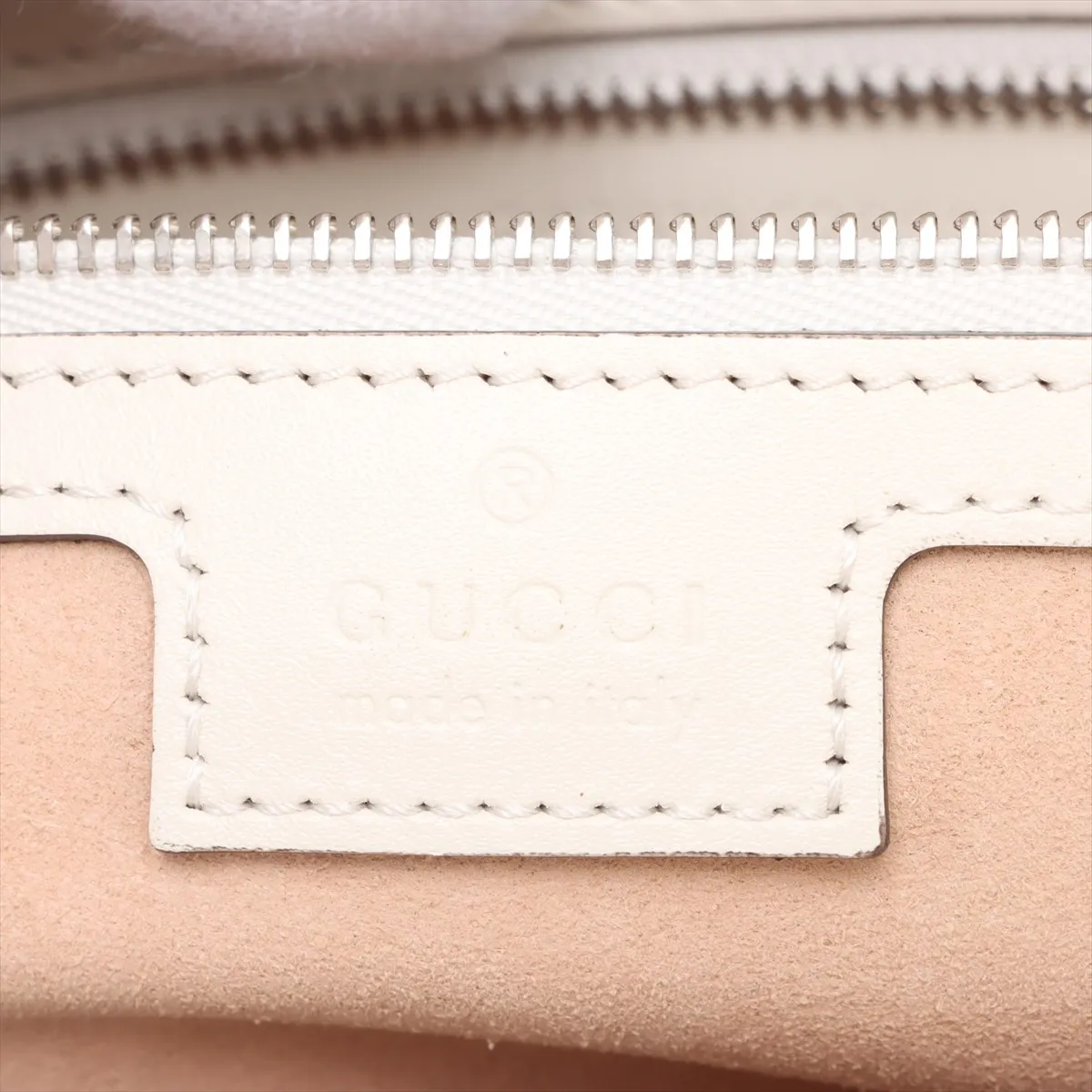 Petit GG Leather 2WAY Handbag White 745918 — view 10