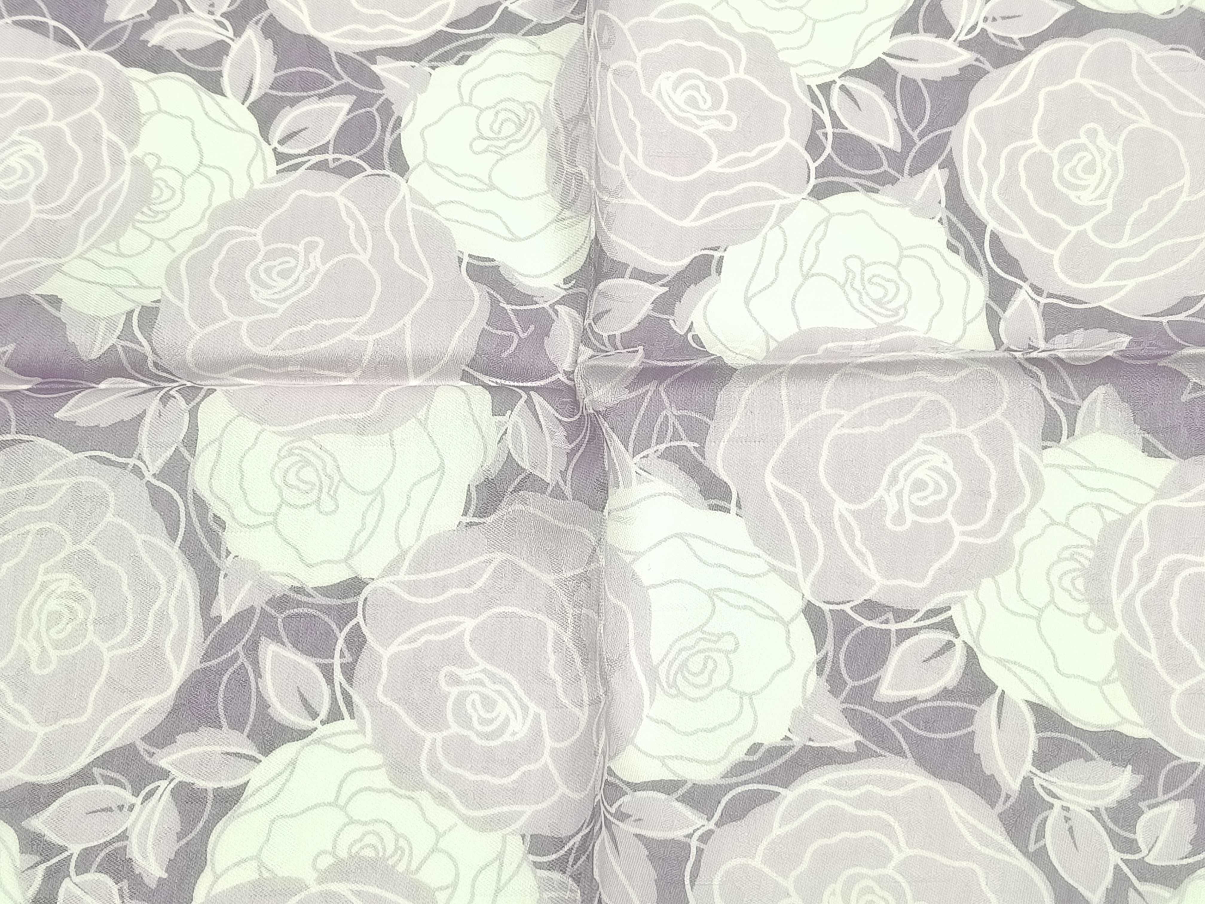 handkerchief/scarf with sticker, YSL rose pattern, shadow logo, purple, other accessories. — view 9