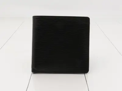 Epi Portefeuille Cartes Crédit Monnaie Noir Bi-fold Wallet