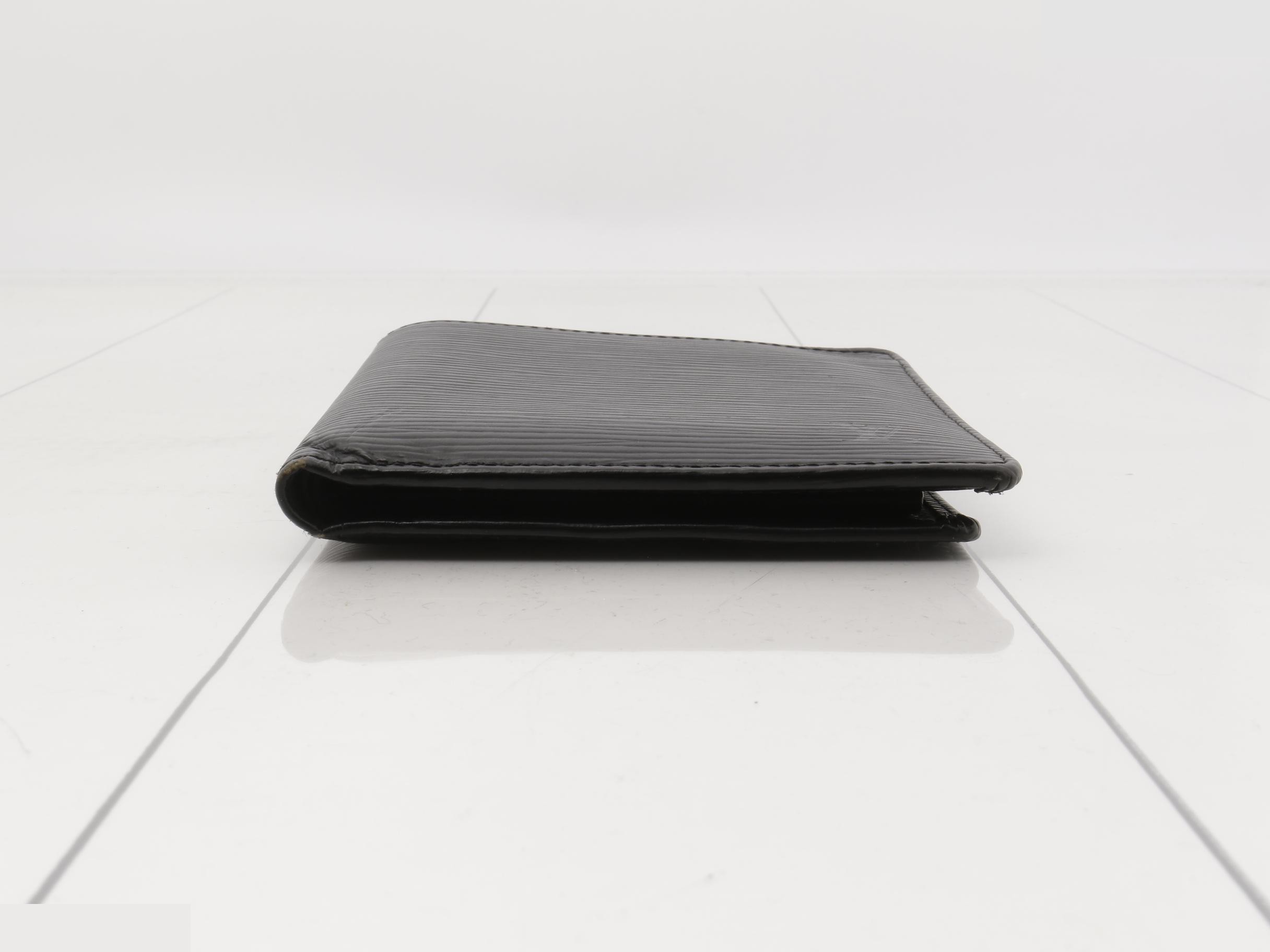 Epi Portefeuille Cartes Crédit Monnaie Noir Bi-fold Wallet — view 3