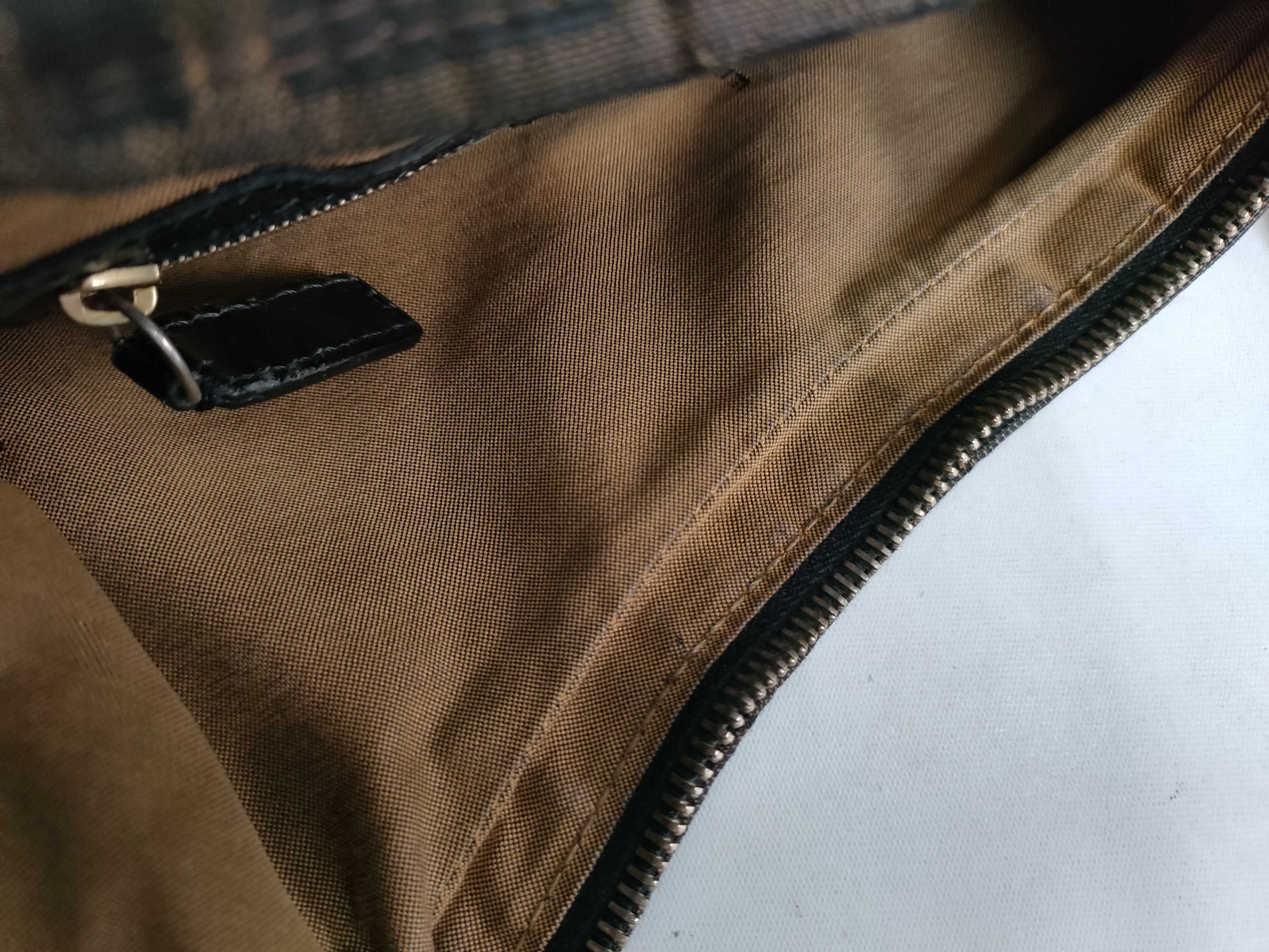 ZUCCa Canvas & Leather Shoulder Bag Brown 8BR447 — view 15
