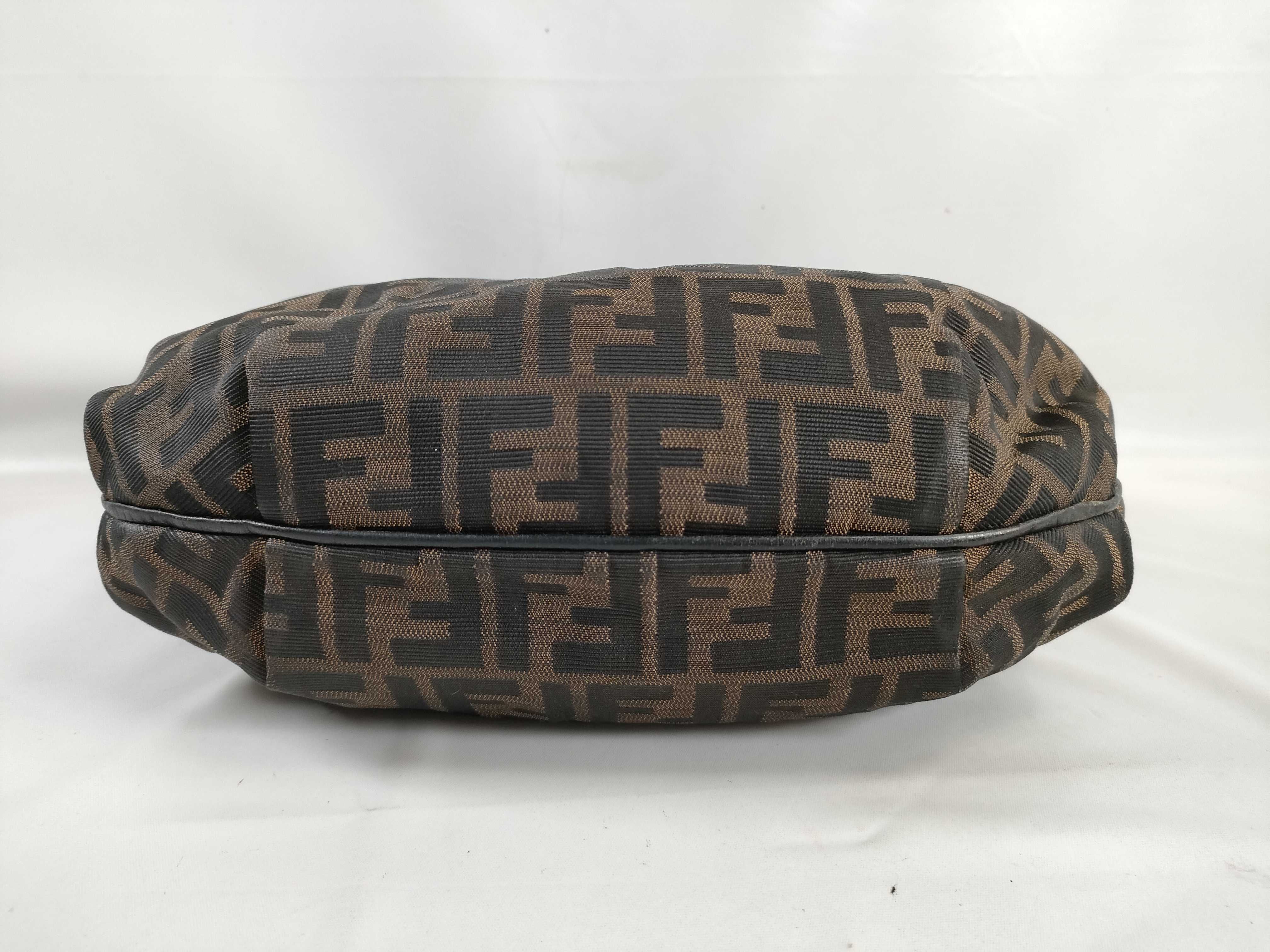 ZUCCa Canvas & Leather Shoulder Bag Brown 8BR447 — view 7