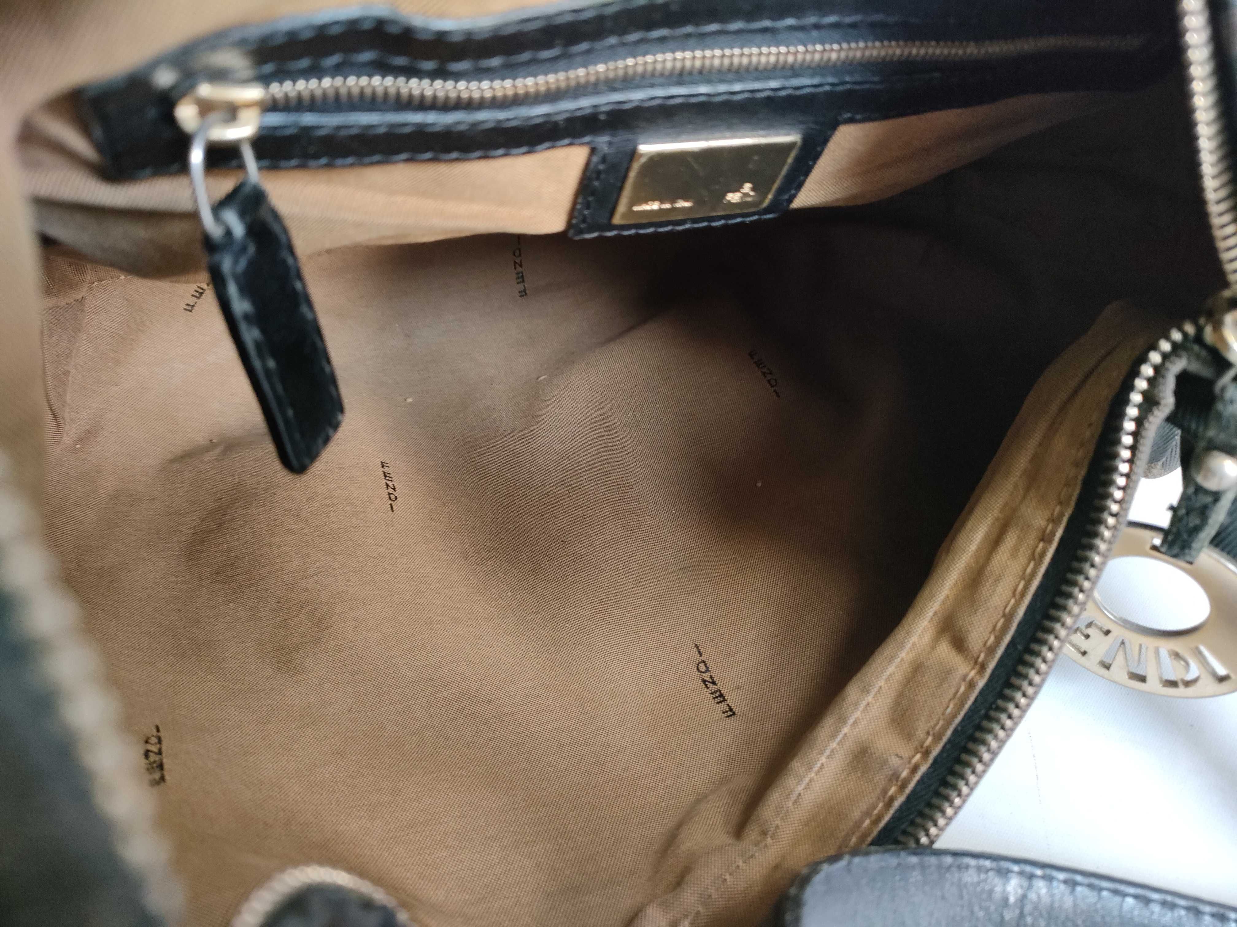 ZUCCa Canvas & Leather Shoulder Bag Brown 8BR447 — view 10