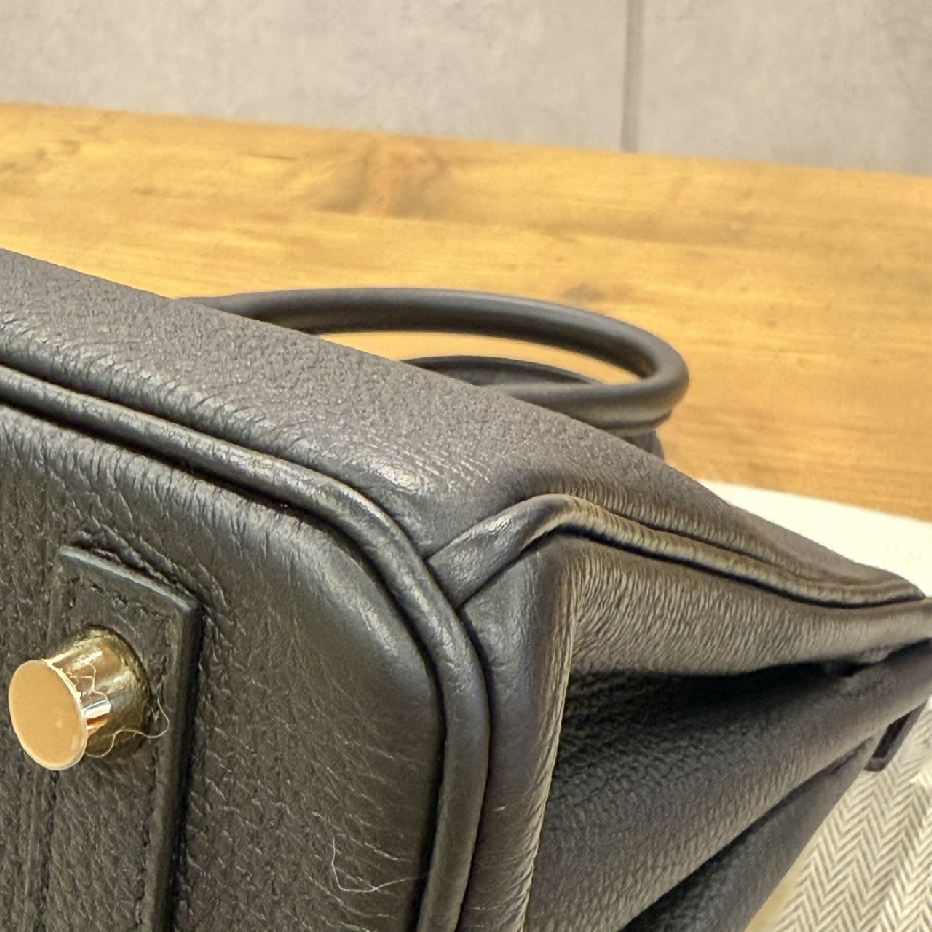 Birkin 25 Black Togo GHW G Stamp Handbag — view 11