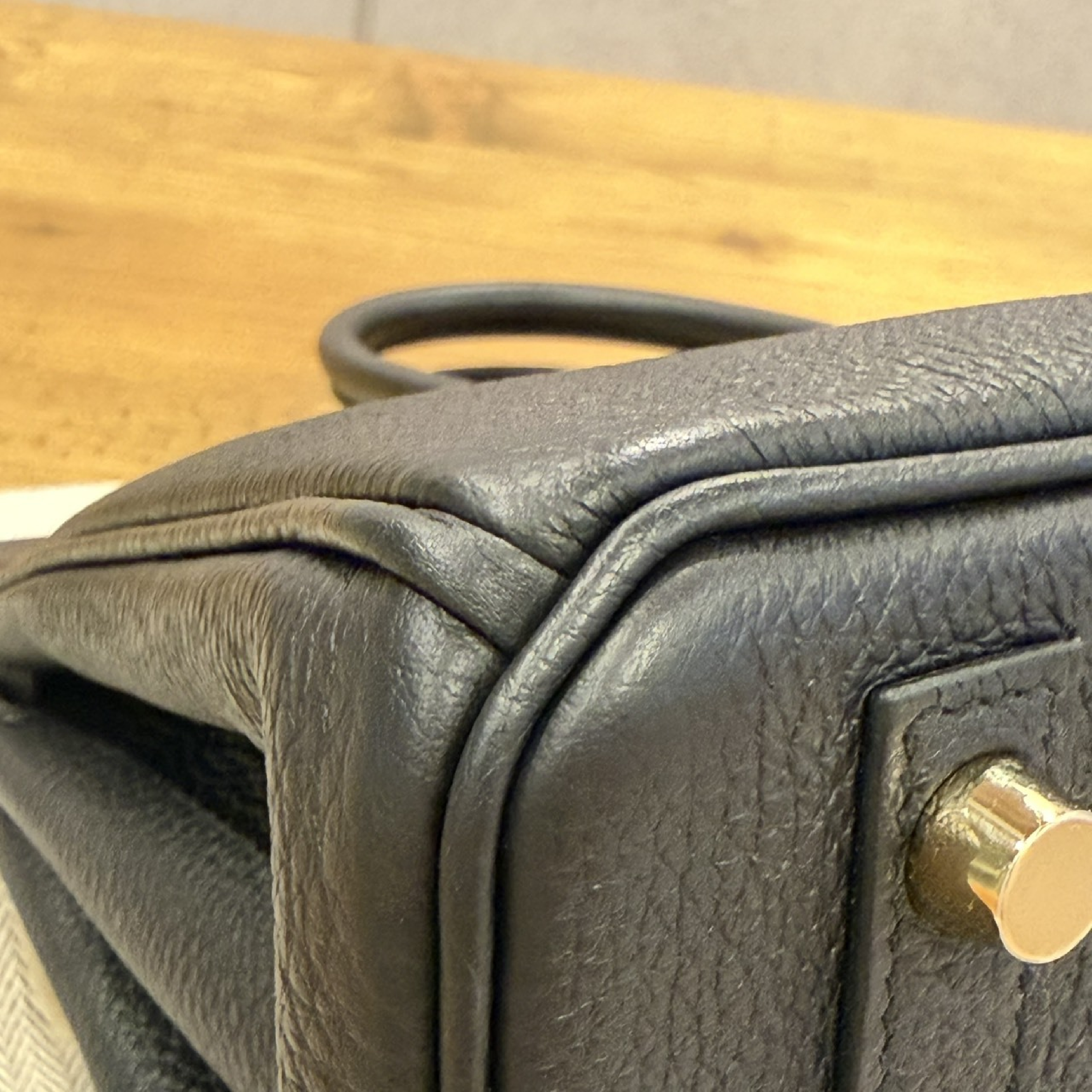 Birkin 25 Black Togo GHW G Stamp Handbag — view 10