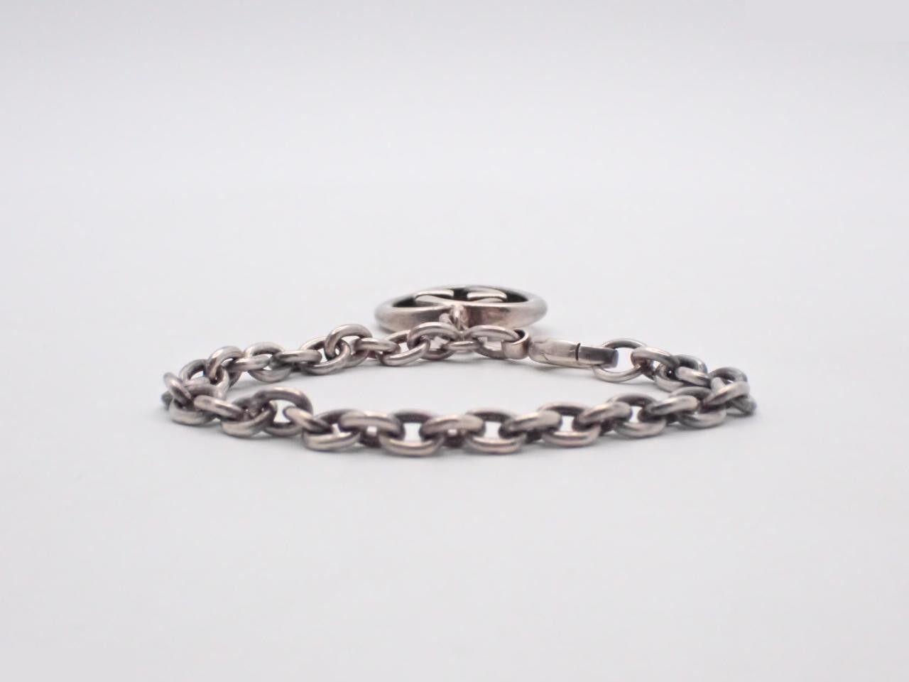 Interlocking G Bracelet, SV925, 19.9g, Stamped, 16cm — view 2