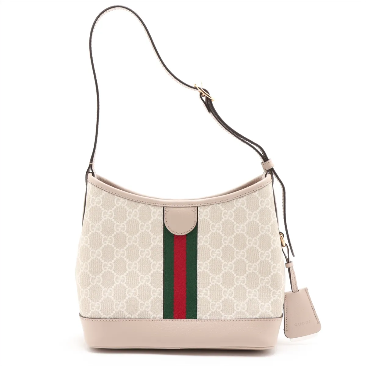 GG Supreme 781402 PVC x Leather Shoulder Bag, White — view 2