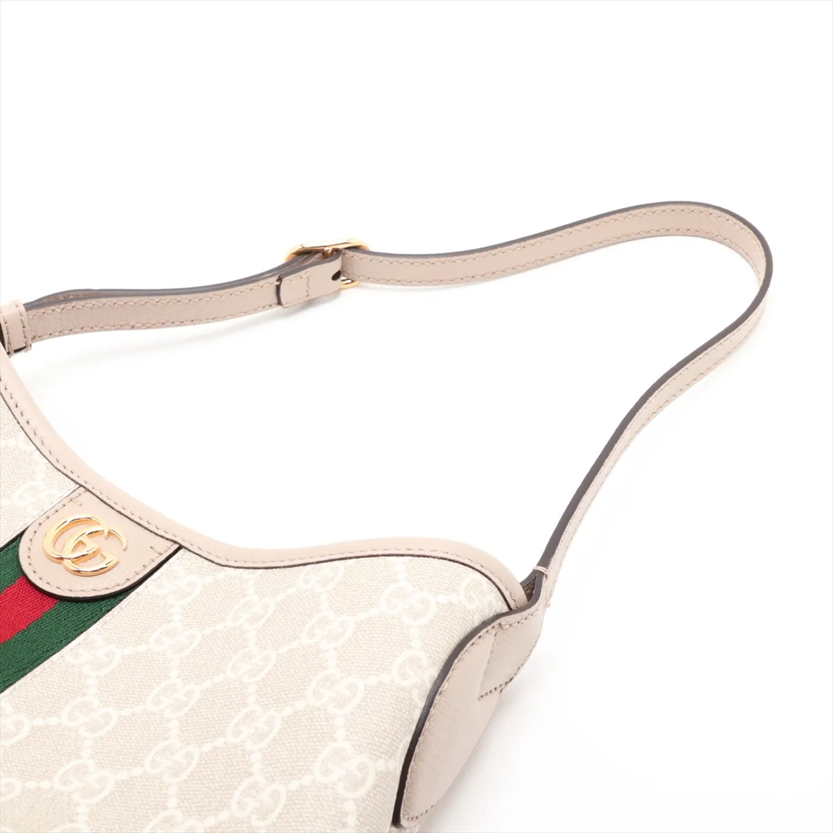 GG Supreme 781402 PVC x Leather Shoulder Bag, White — view 5