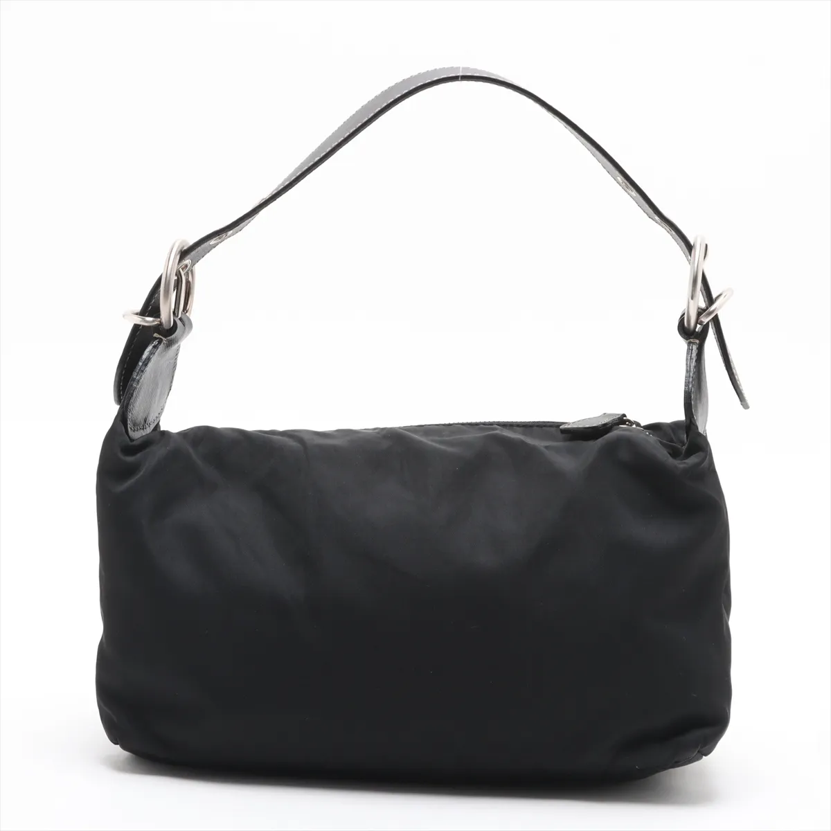Tessuto Nylon x Leather Shoulder Bag Black — view 2