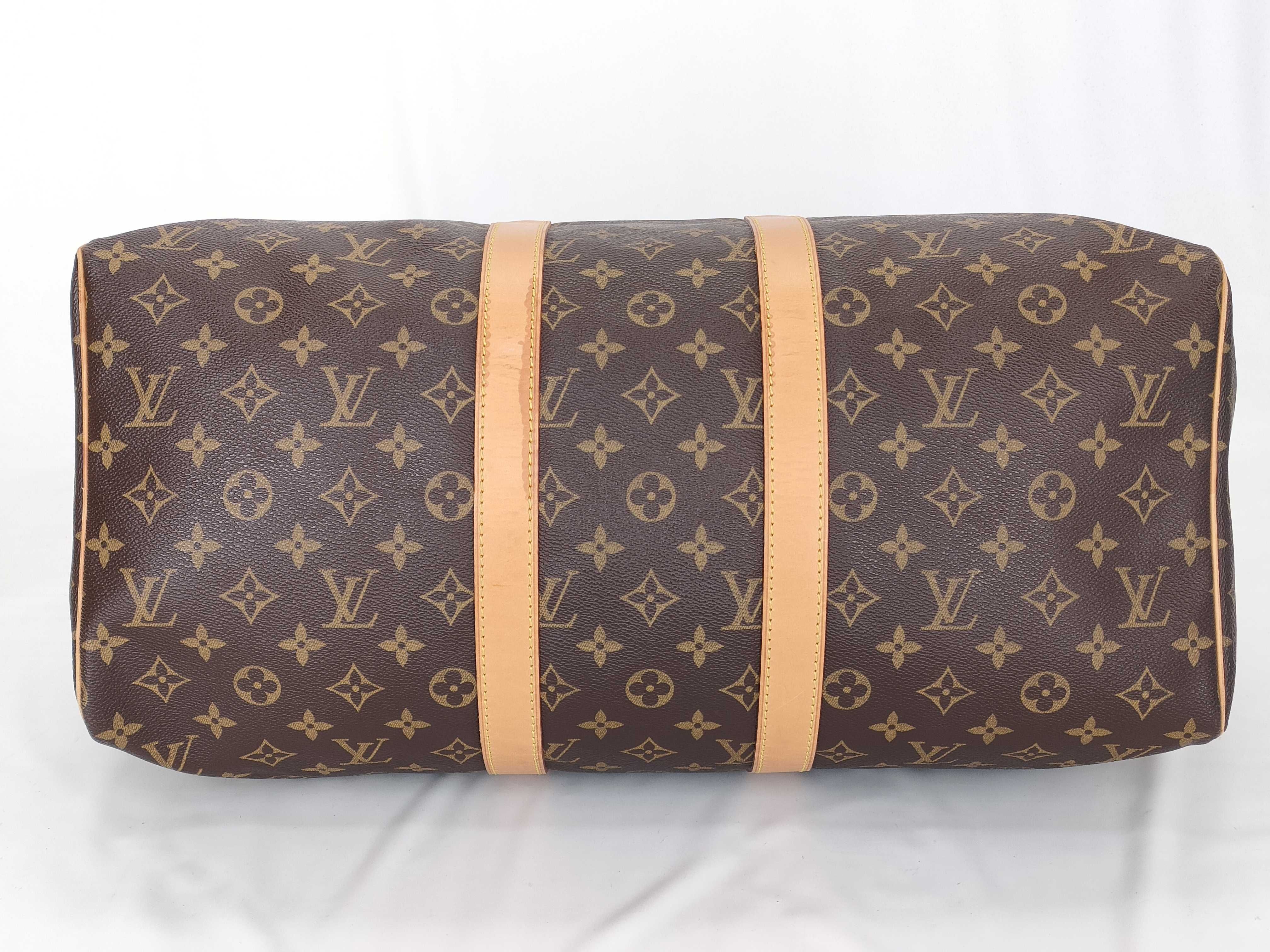 Monogram Louis Vuitton Keepall 45 Boston Bag — view 8