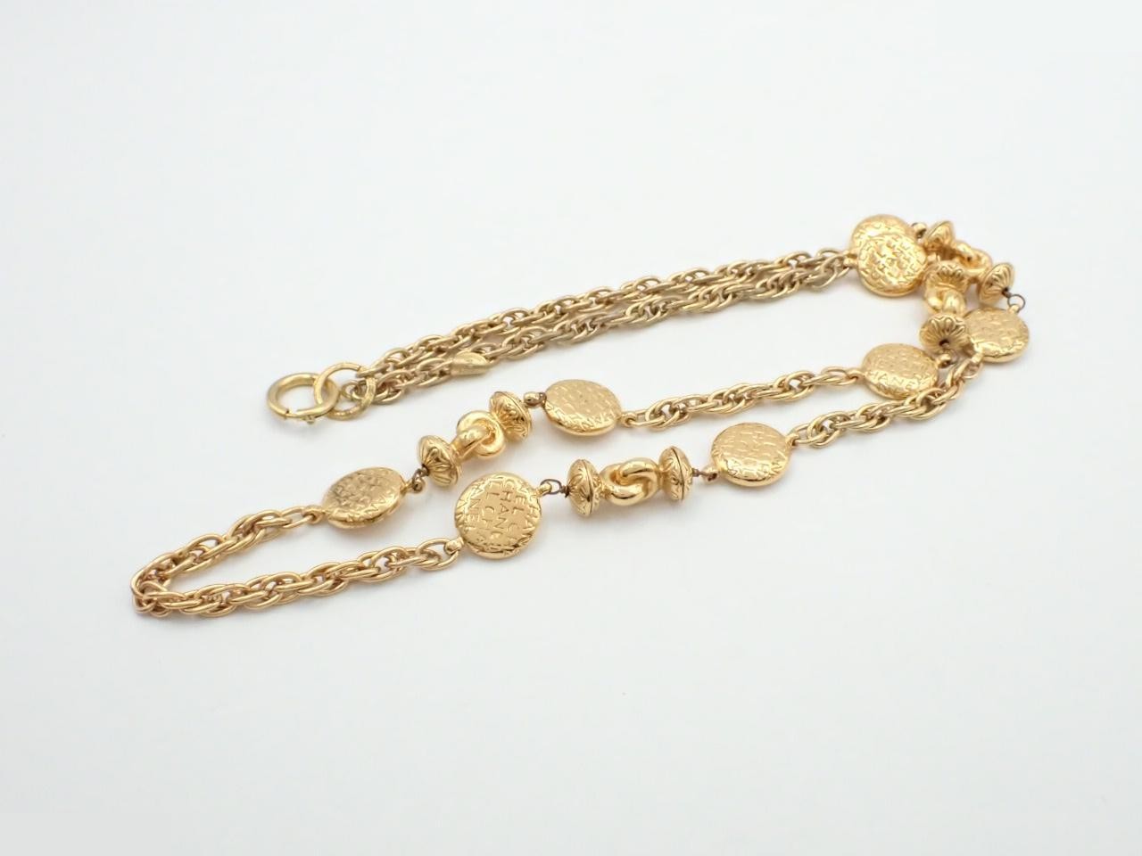 Logo long necklace, neck circumference approximately 86cm — view 3