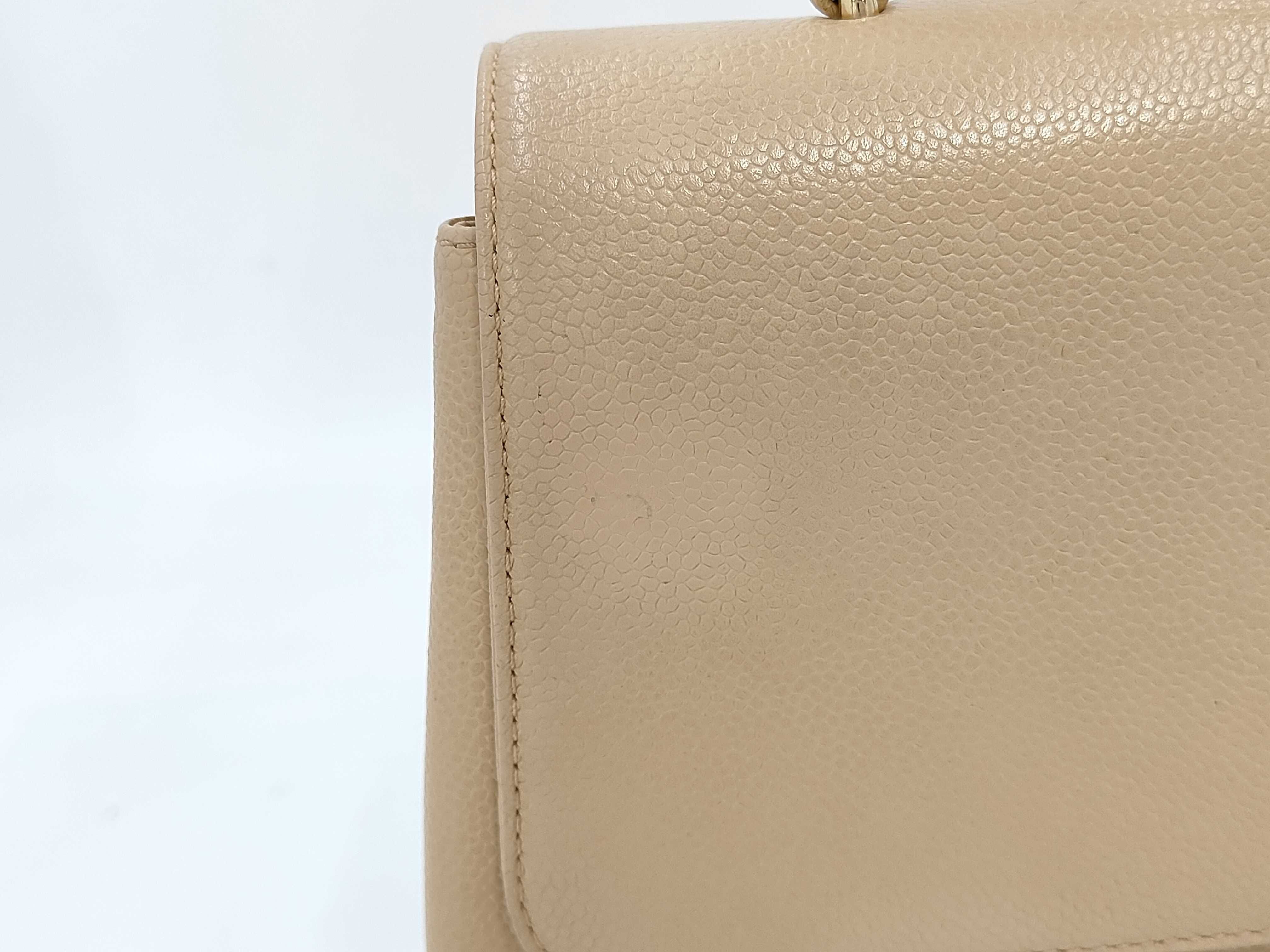handbag, lambskin, beige. — view 12