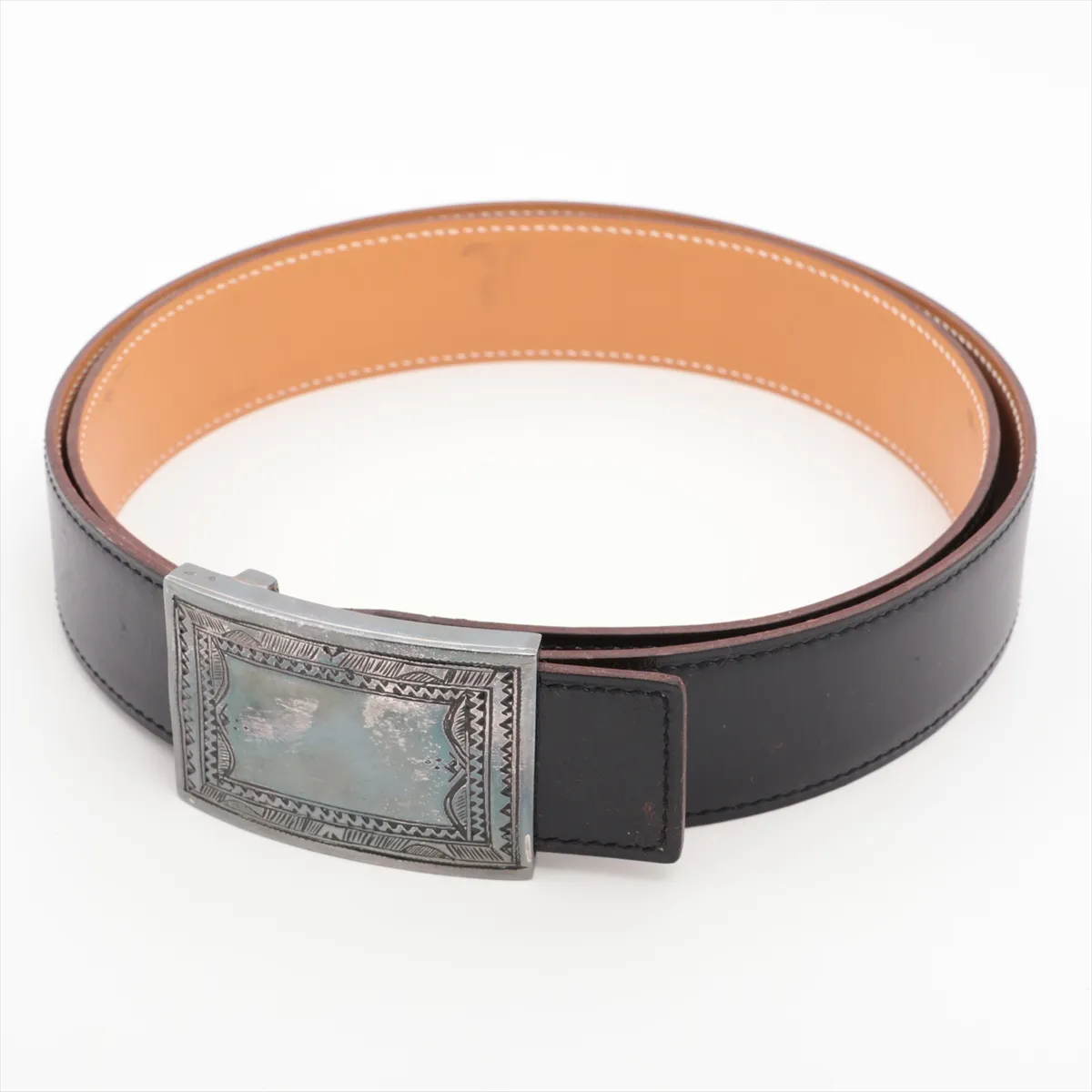 Touareg G:2003 Belt 100 Leather x 925 Black x Silver