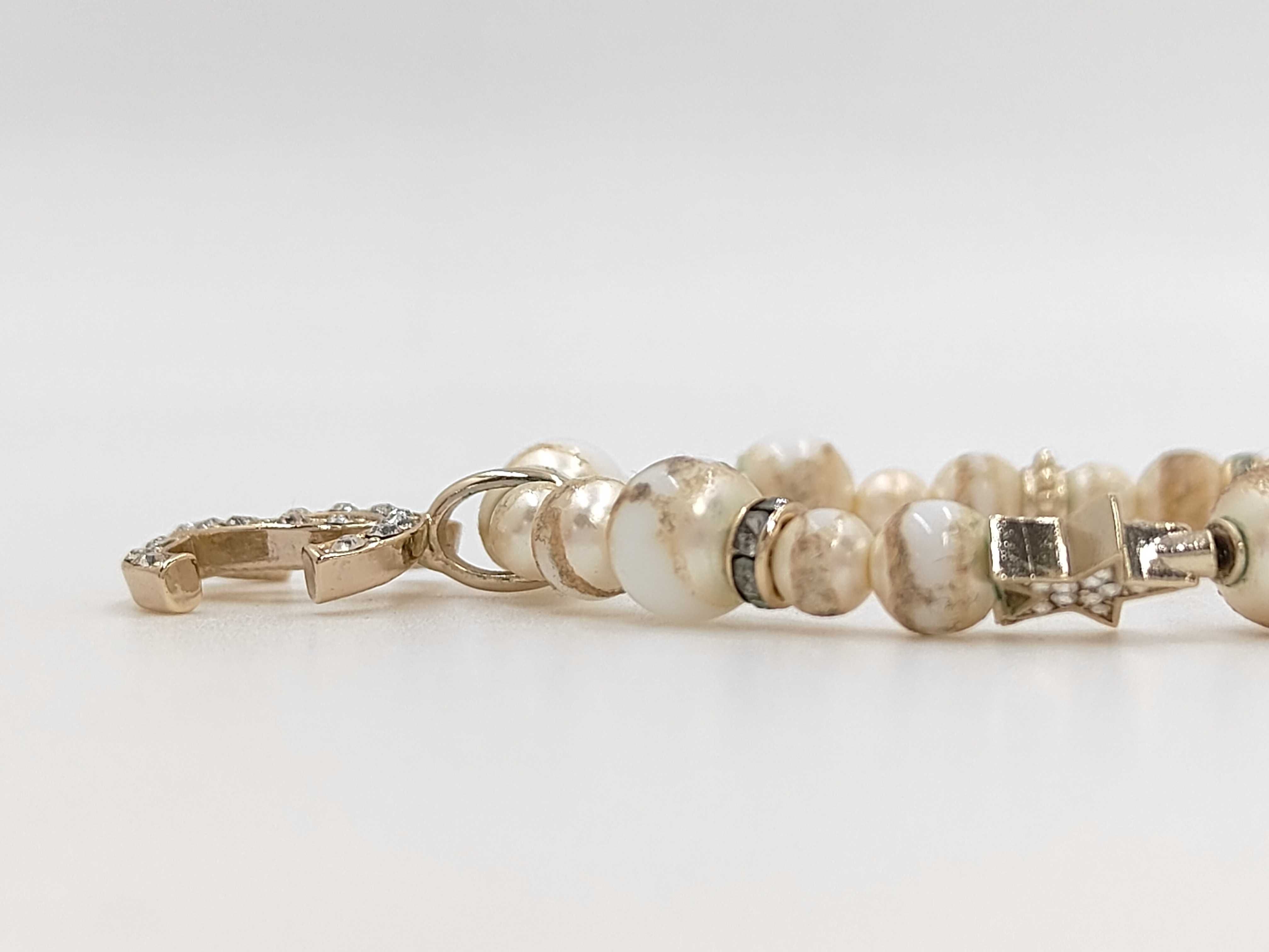 Coco Mark Rhinestone Pearl Necklace — view 3