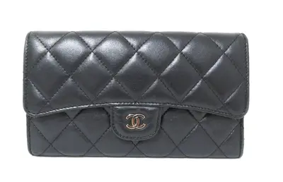 Lambskin Classic Flap Long Wallet