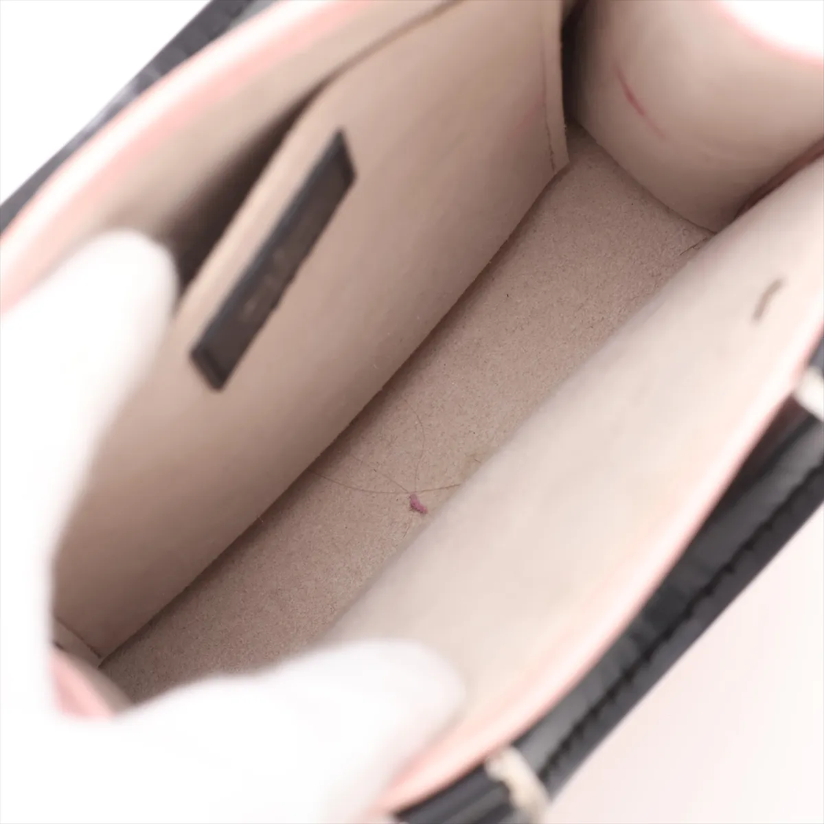 Epi Petite Sac Plat M69575 CA4290 Pink x Black (RFID detected) — view 8