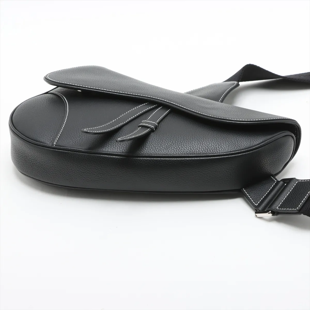 Saddle Bag Leather Body Bag Black — view 3