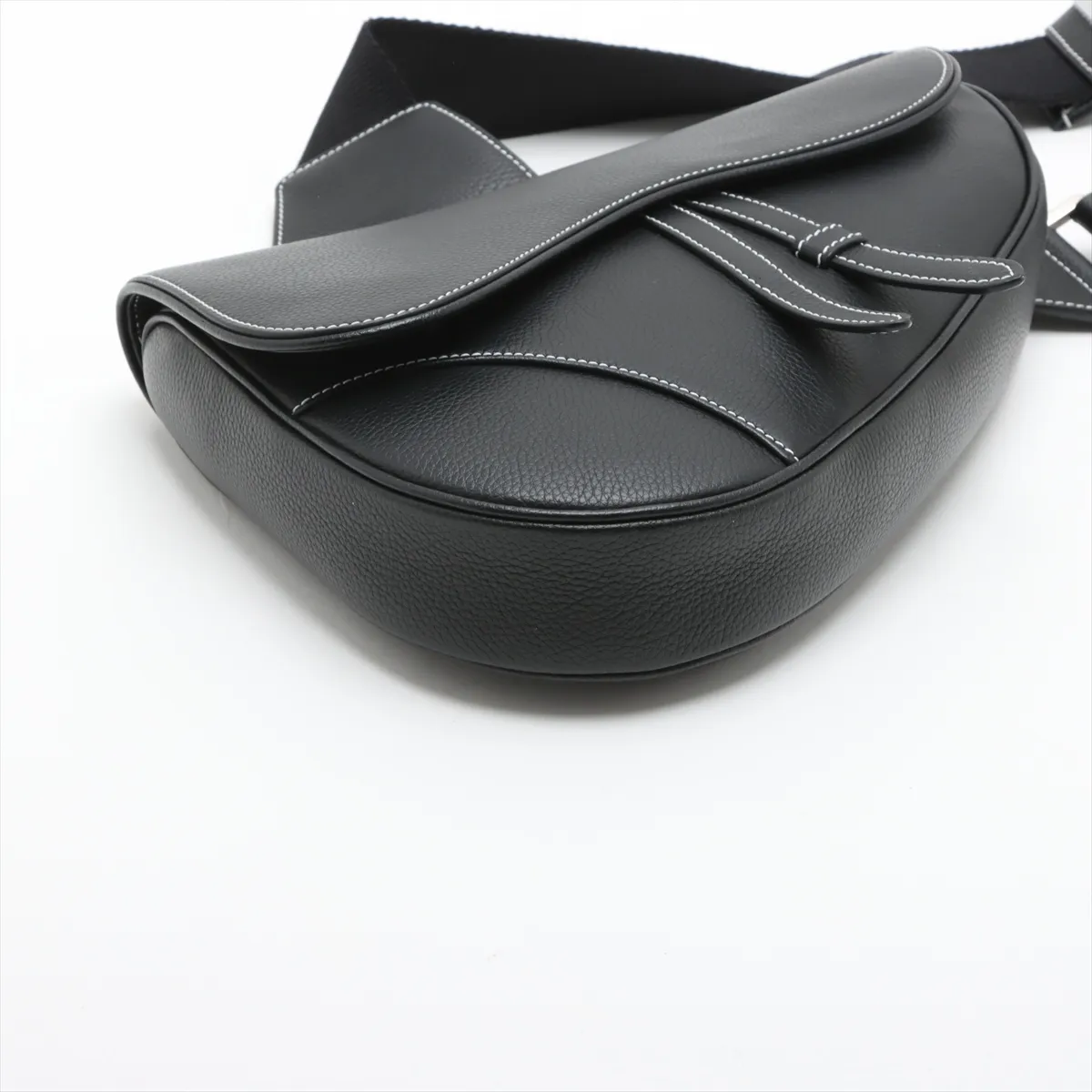 Saddle Bag Leather Body Bag Black — view 4