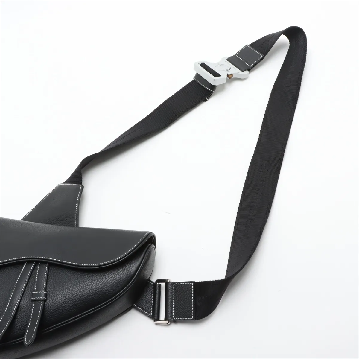 Saddle Bag Leather Body Bag Black — view 5