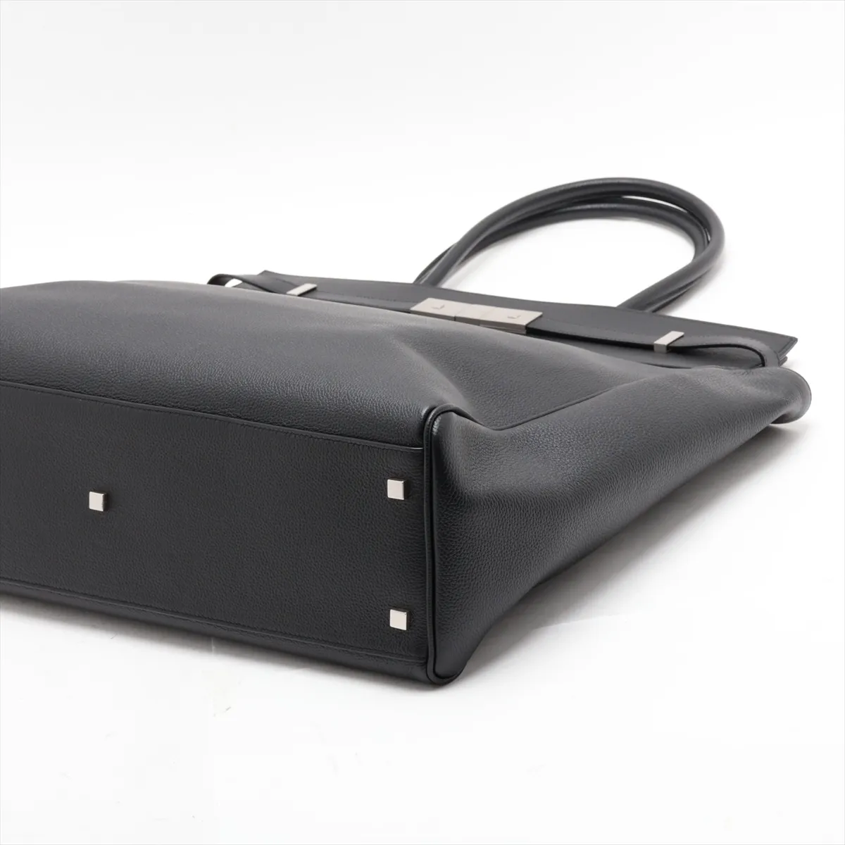 Manhattan 757302 Leather Tote Bag, Black — view 3