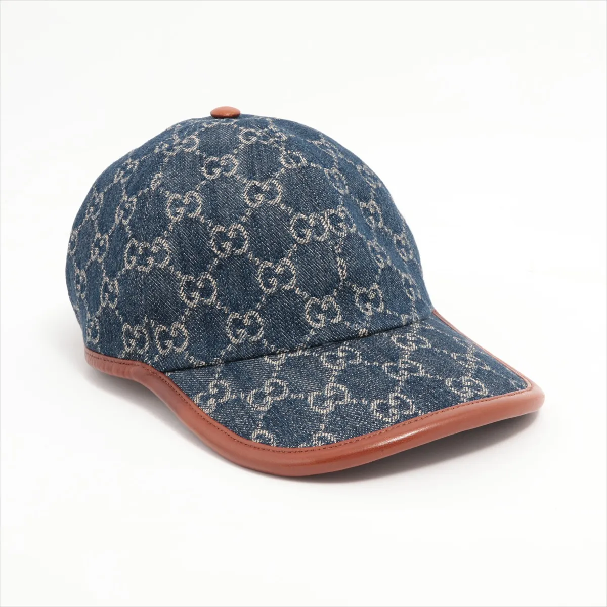 656206 GG Canvas Cap S Fabric Navy Scratching Fuzzing — view 2