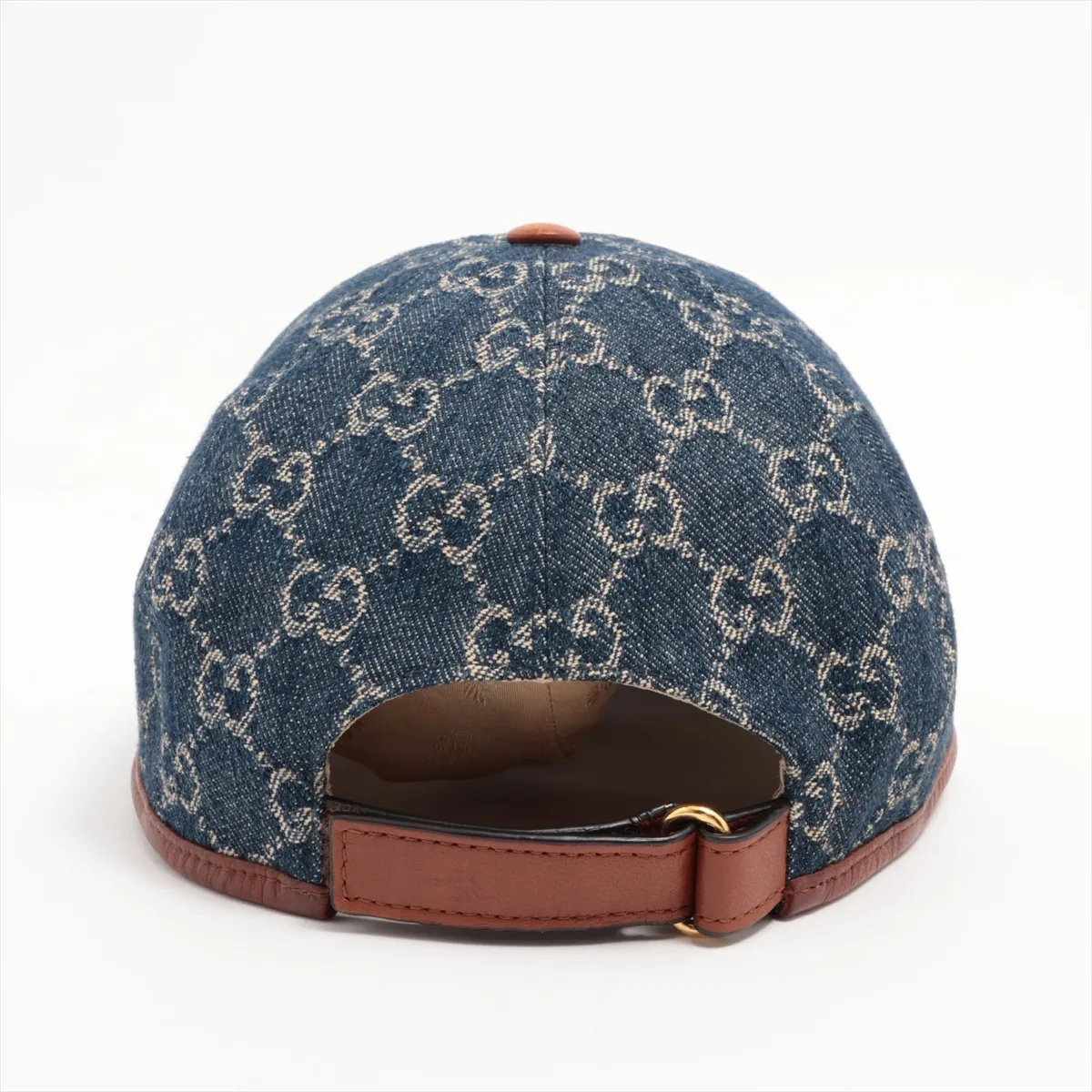 656206 GG Canvas Cap S Fabric Navy Scratching Fuzzing — view 3